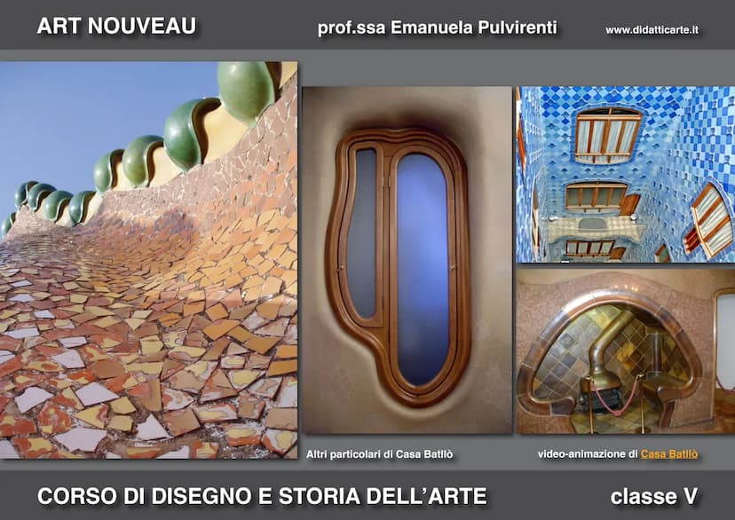 ART NOUVEAU
prof.ssa Emanuela Pulvirenti
16. ART NOUVEAU
CORSO DI DISEGNO E STORIA DELL'ARTE
www.didatticarte.it
classe V ART NOUVEAU
prof.s