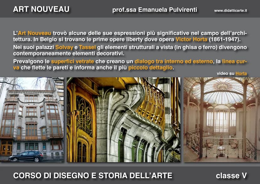 ART NOUVEAU
prof.ssa Emanuela Pulvirenti
16. ART NOUVEAU
CORSO DI DISEGNO E STORIA DELL'ARTE
www.didatticarte.it
classe V ART NOUVEAU
prof.s