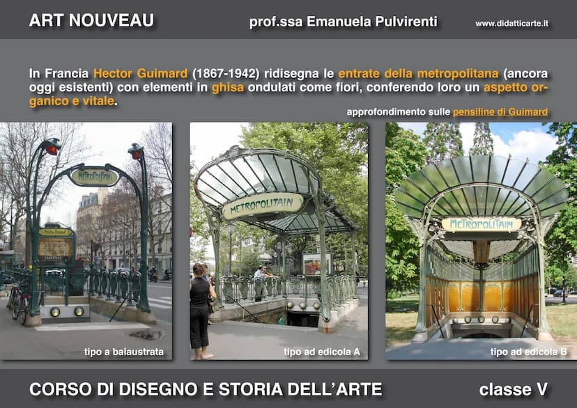 ART NOUVEAU
prof.ssa Emanuela Pulvirenti
16. ART NOUVEAU
CORSO DI DISEGNO E STORIA DELL'ARTE
www.didatticarte.it
classe V ART NOUVEAU
prof.s