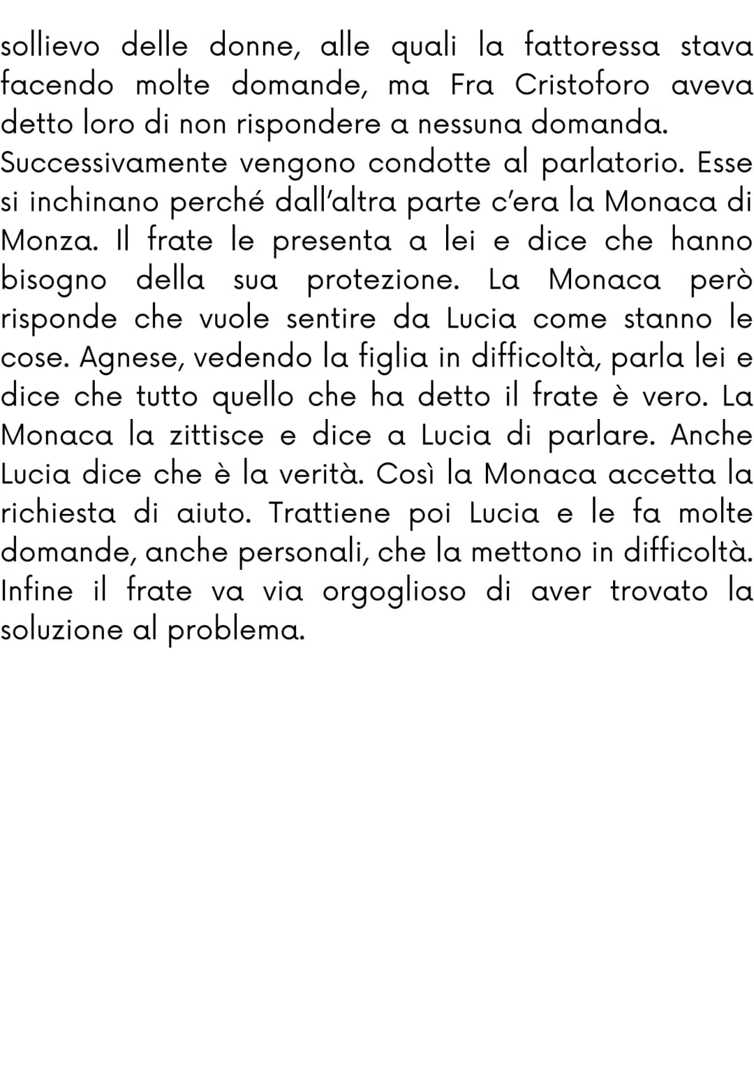 Capitolo 9
La barca arriva e la prua tocca la sponda. Lucia si
asciuga gli occhi dalle lacrime, facendo finta di
dormire. Scendono tutti dal