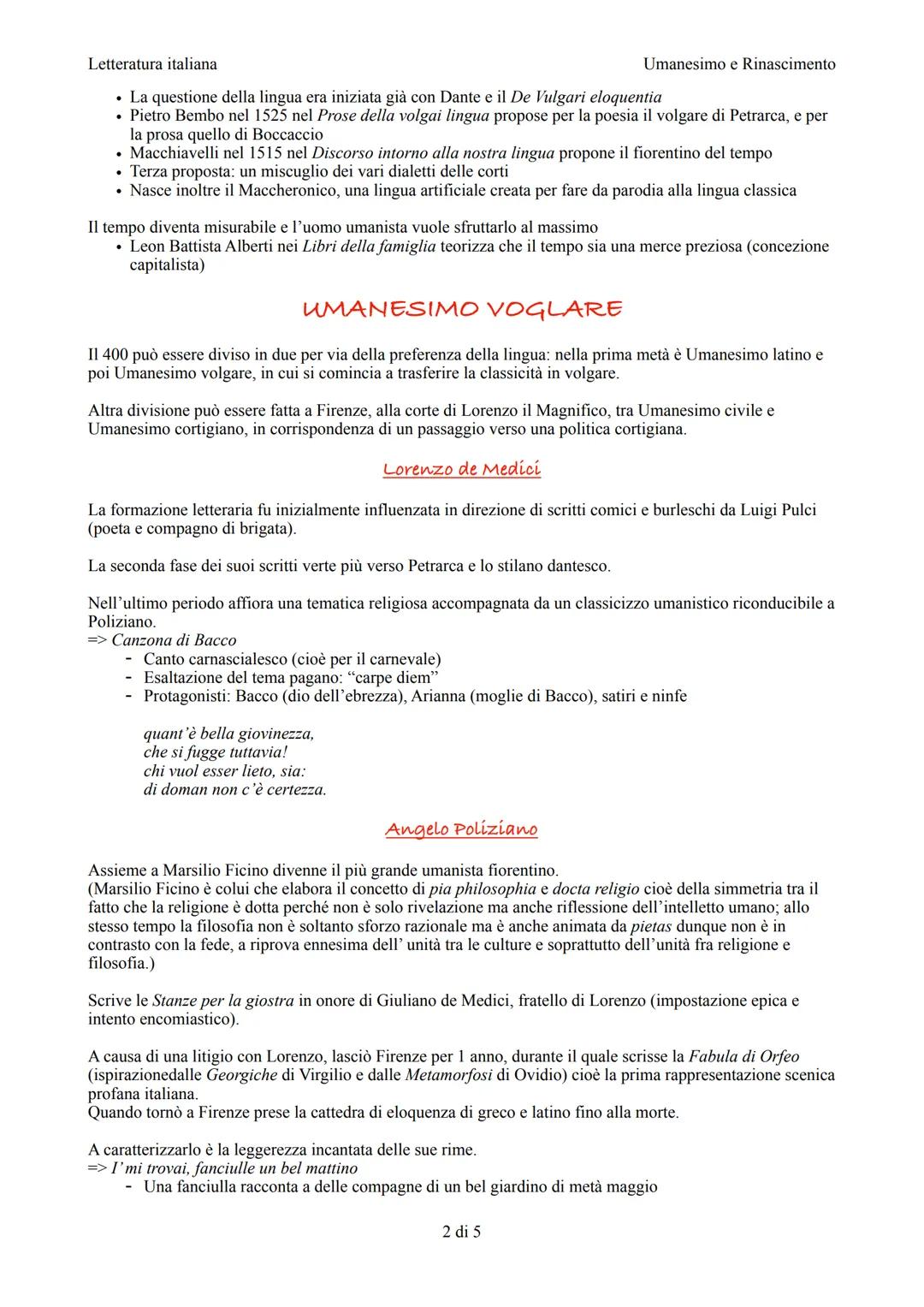 Letteratura italiana
Umanesimo e Rinascimento
UMANESIMO E RINASCIMETNO
L'Umanesimo (da humanitas) comincia a sorgere a fine 1300 con Petrarc