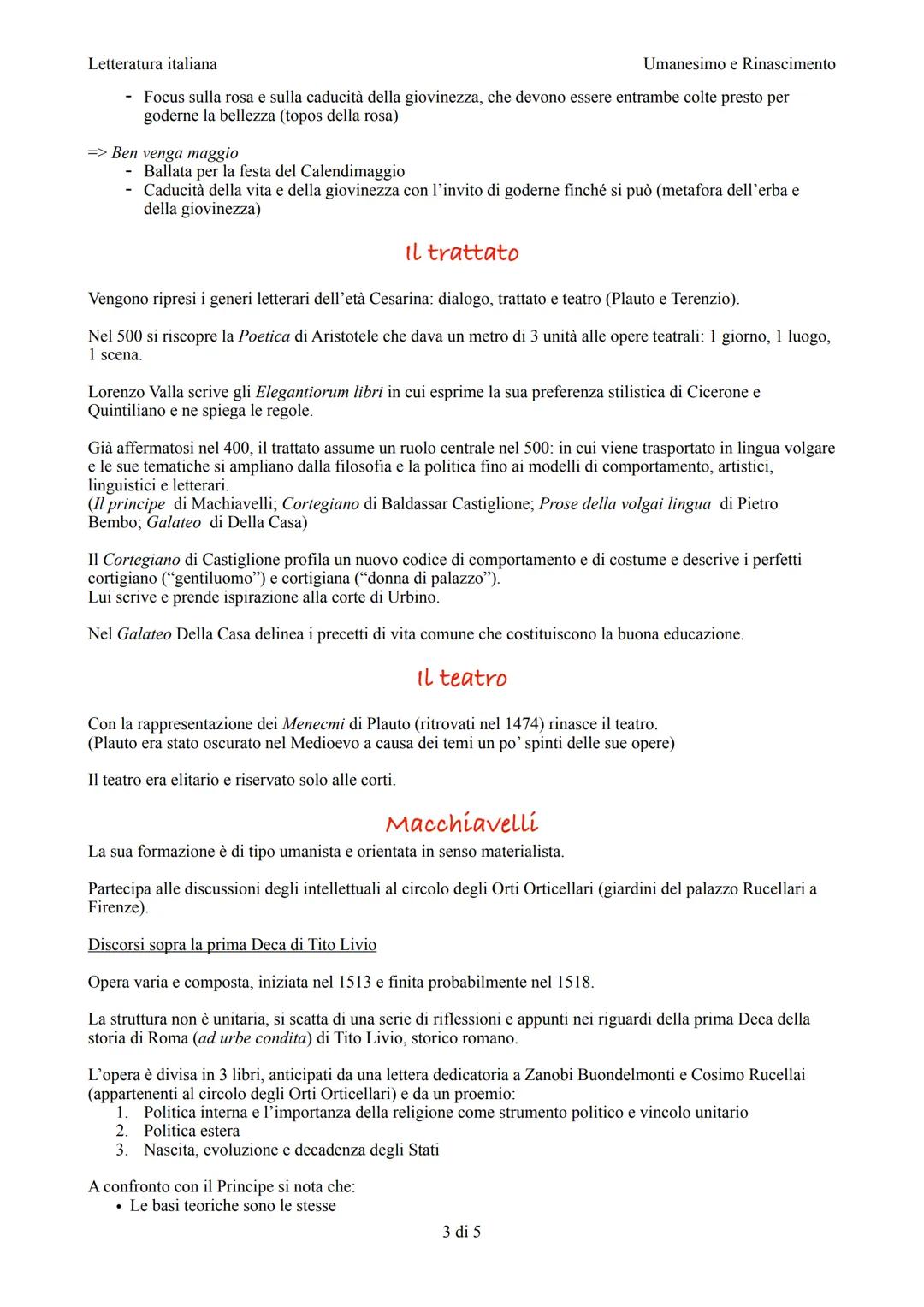 Letteratura italiana
Umanesimo e Rinascimento
UMANESIMO E RINASCIMETNO
L'Umanesimo (da humanitas) comincia a sorgere a fine 1300 con Petrarc