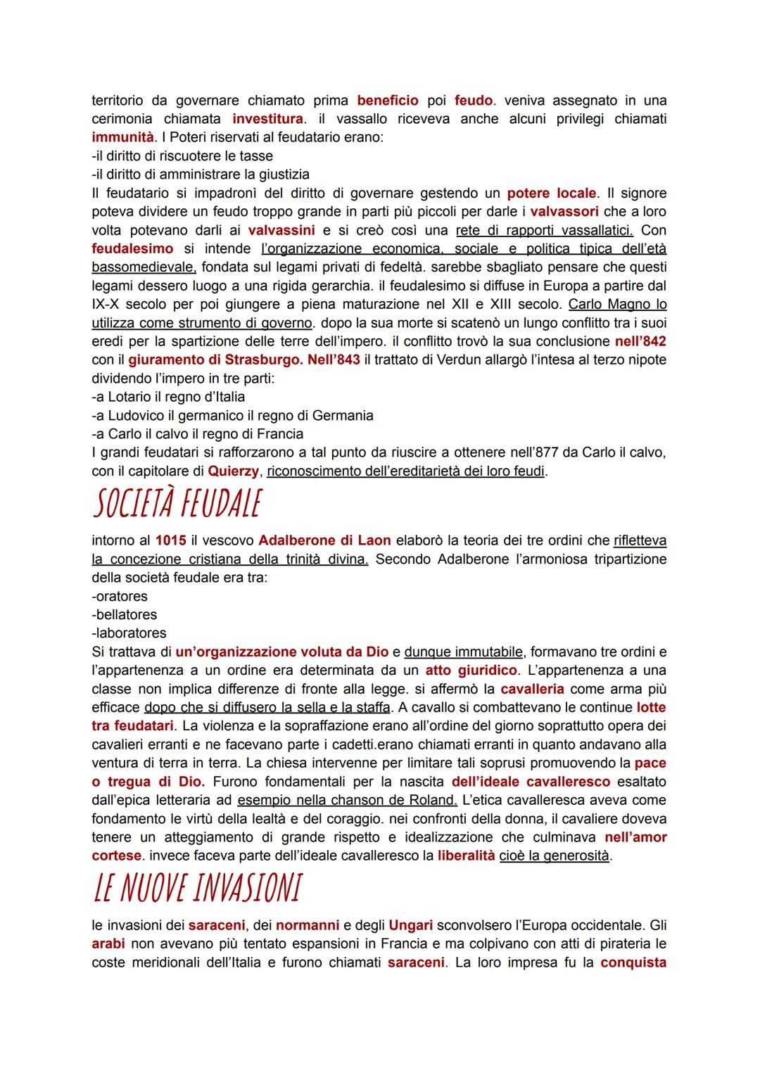 MEDIOEVO E ETÁ CAROLINGIA
La parola medioevo indica l'età di mezzo ovvero la media aetas. In origine il termine
medioevo era un giudizio e i