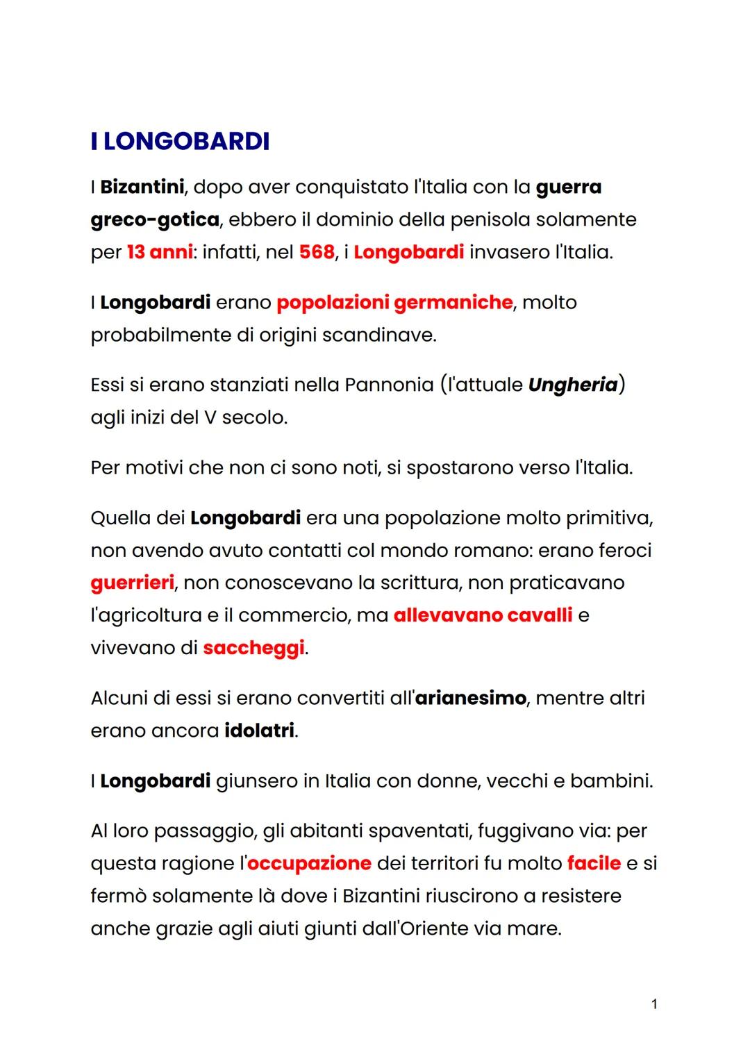 La Storia dei Longobardi