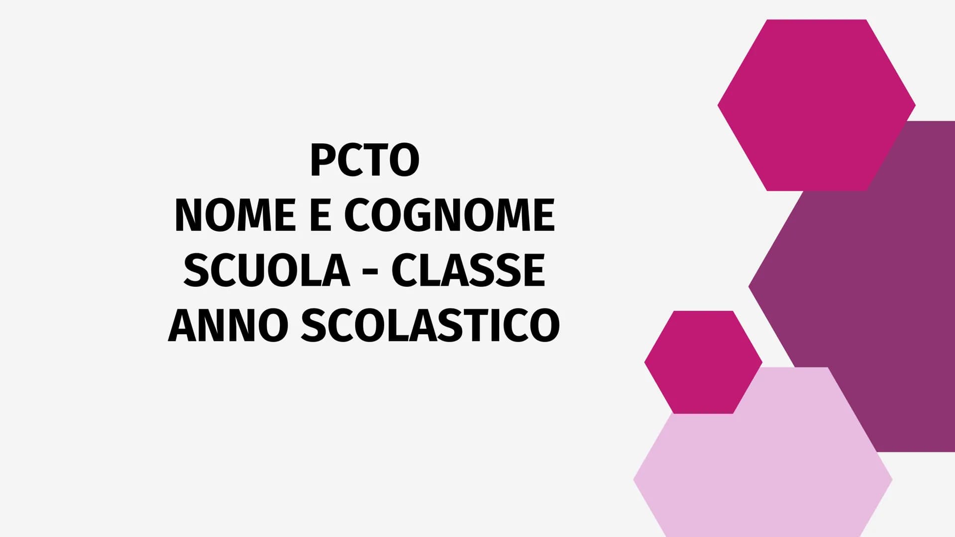 PCTO
NOME E COGNOME
SCUOLA - CLASSE
ANNO SCOLASTICO NOME AZIENDA
Breve descrizione MANSIONI
SVOLTE
Elenco delle mansioni svolte.
Inserire se