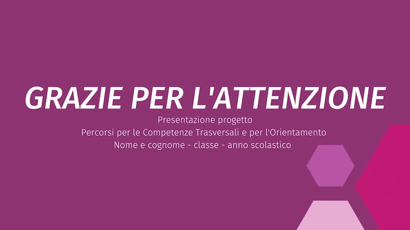 PCTO
NOME E COGNOME
SCUOLA - CLASSE
ANNO SCOLASTICO NOME AZIENDA
Breve descrizione MANSIONI
SVOLTE
Elenco delle mansioni svolte.
Inserire se
