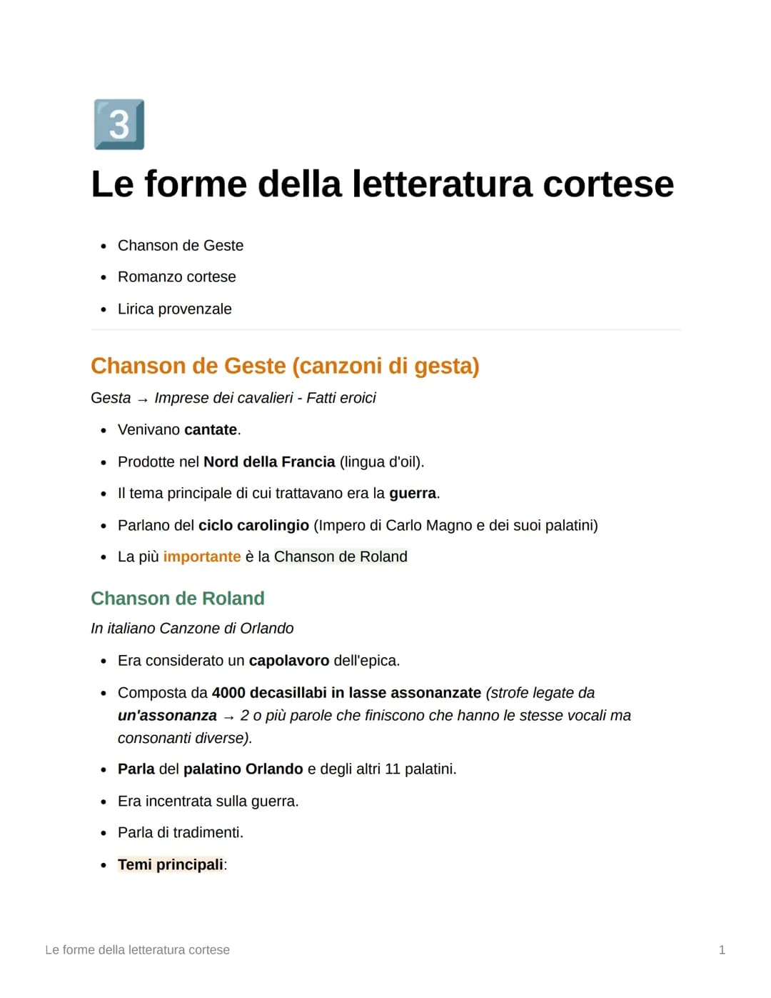 3
Le forme della letteratura cortese
• Chanson de Geste
. Romanzo cortese
• Lirica provenzale
Chanson de Geste (canzoni di gesta)
Gesta Impr