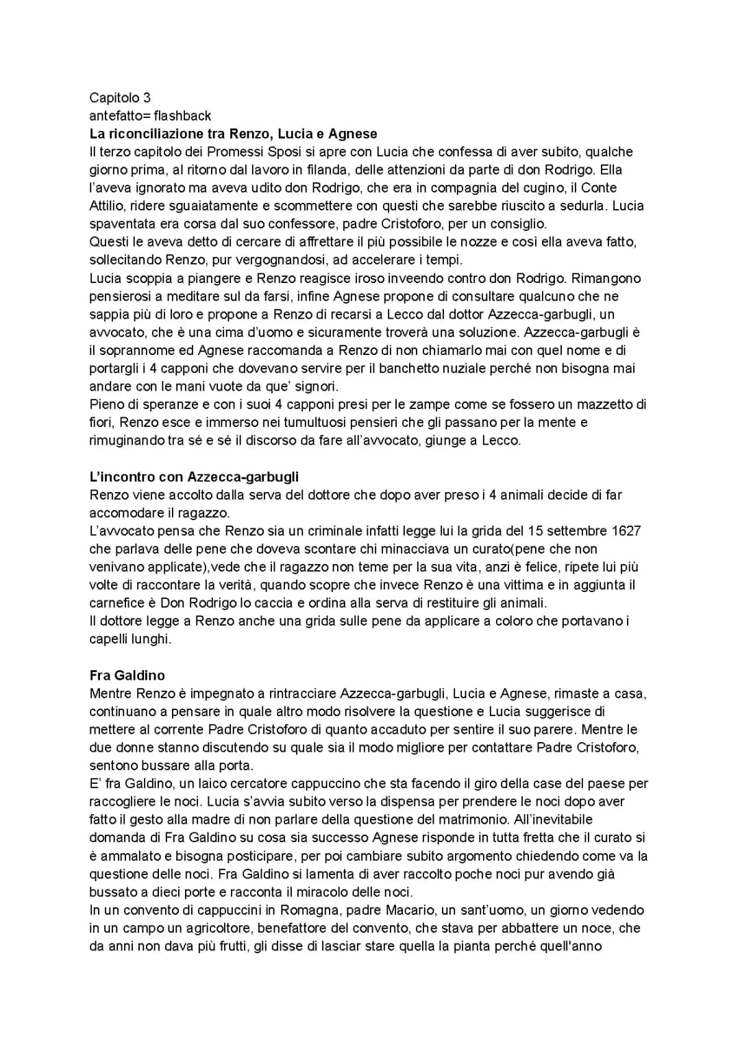 capitolo 3 promessi sposi