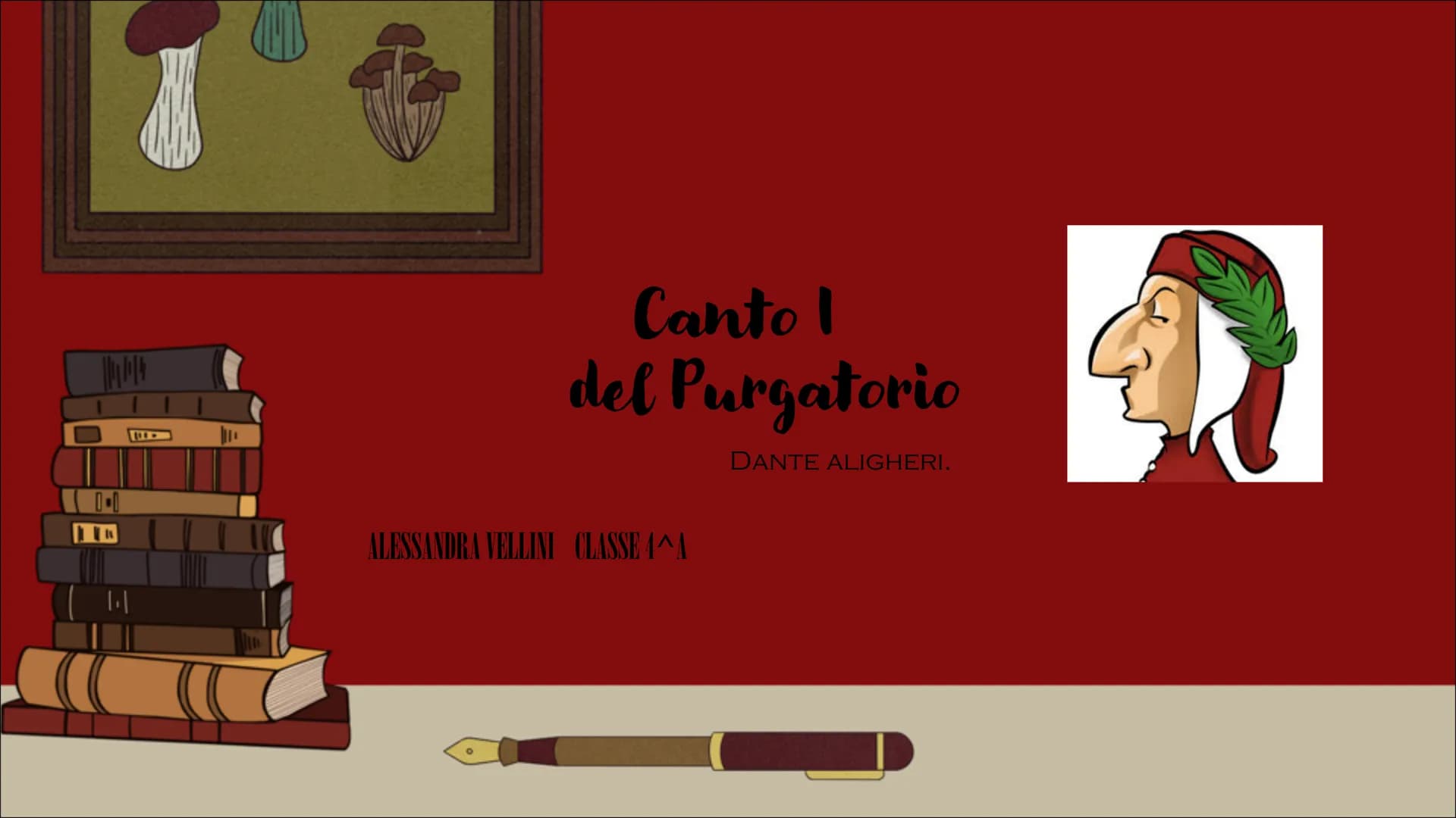 1₁1
11
Canto I
del Purgatorio
ALESSANDRA VELLINI CLASSE 4^A
DANTE ALIGHERI. Canto I del Purgatorio.
• TEMPO: Domenica di Pasqua
del 10 april