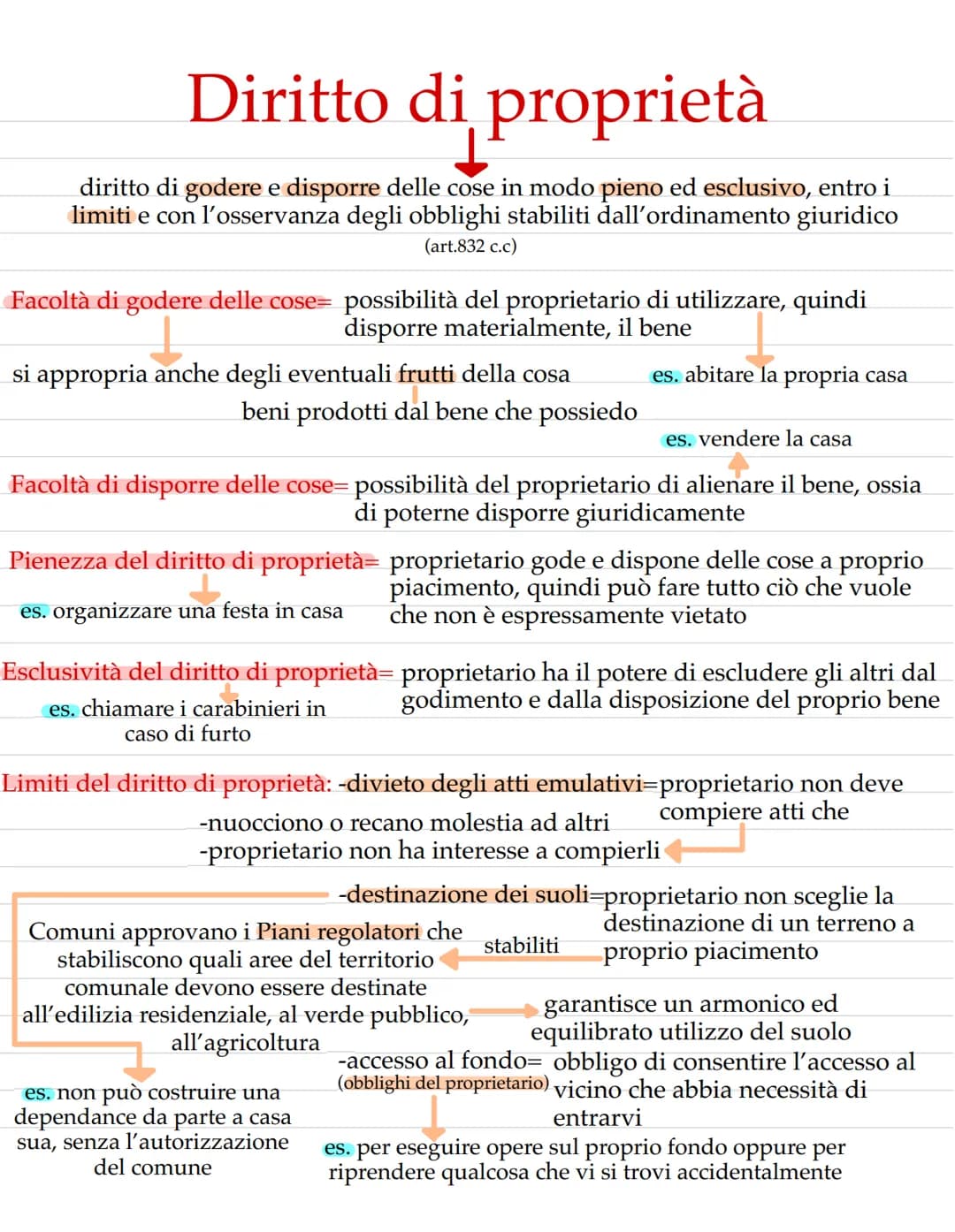  Diritti reali
potere riconosciuto dalla legge alla persona, fisica o giuridica,
di disporre direttamente di una cosa si dividono
caratteris