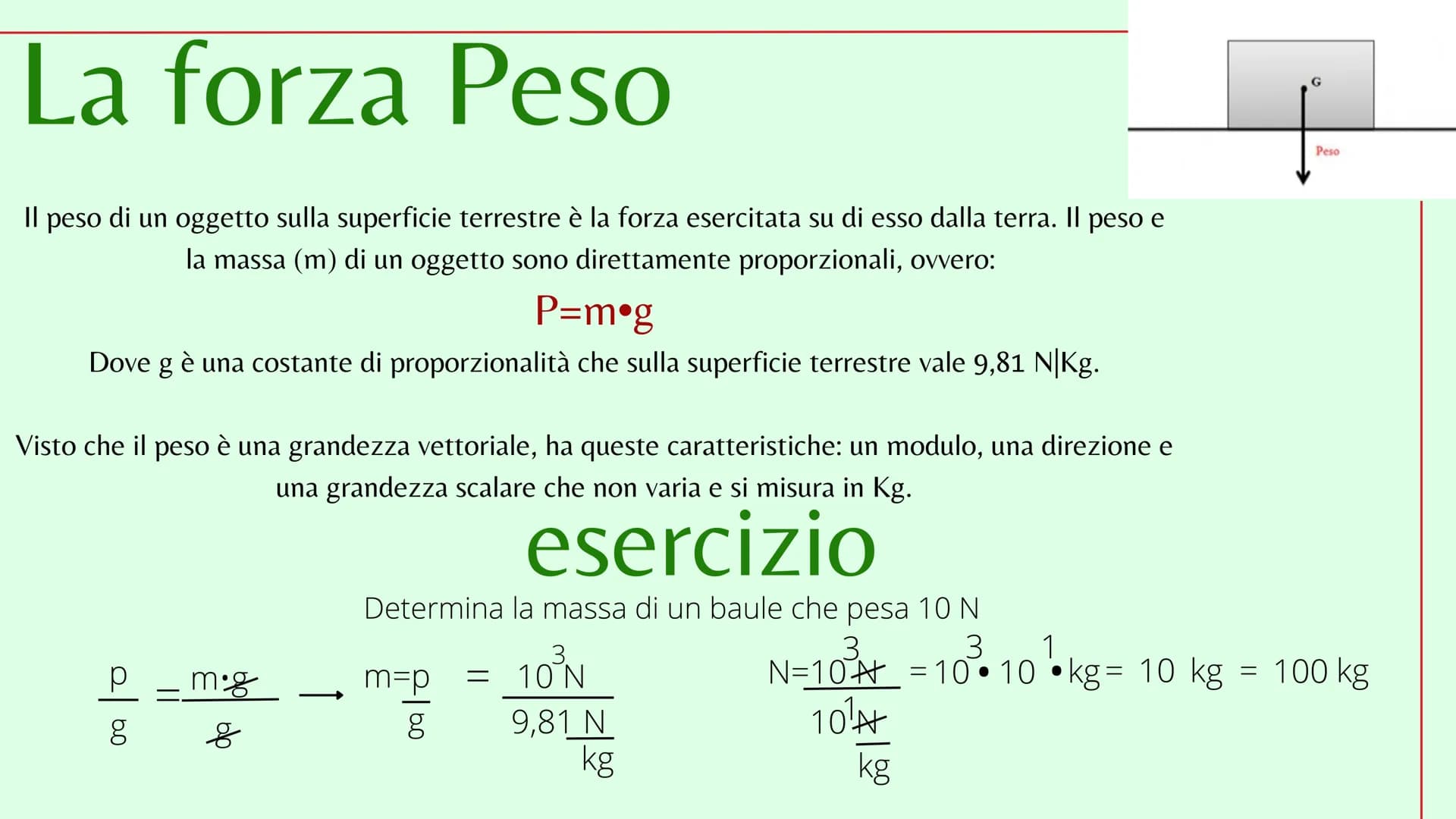 Le forze
Le forze sono delle grandezze vettoriali che tendono a modificare il moto dei corpi. Le
forze possono essere:
• La forza di Contatt