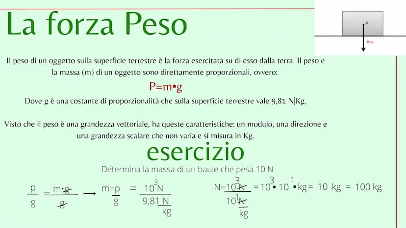 Le forze
Le forze sono delle grandezze vettoriali che tendono a modificare il moto dei corpi. Le
forze possono essere:
• La forza di Contatt