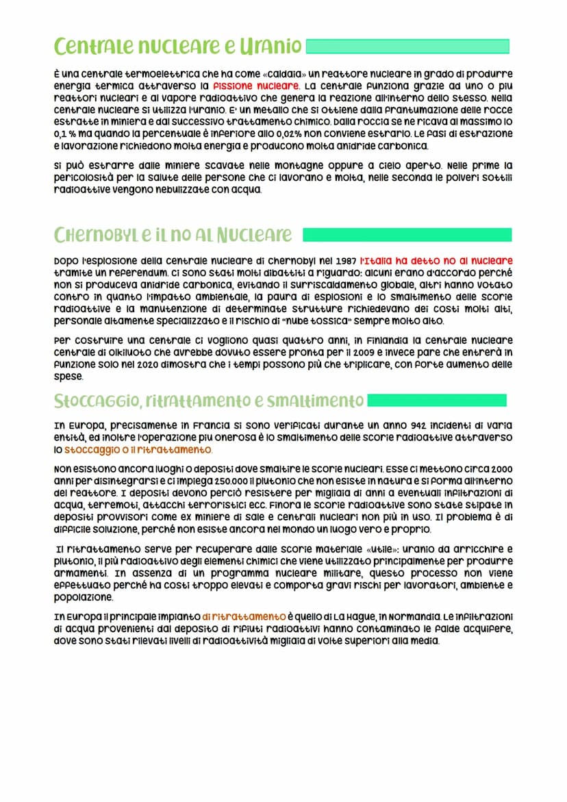 Energia nucleare
È quell'energia presente negli atomi (piccole particelle che costituiscono la materia). Questa
energia è data soprattutto d
