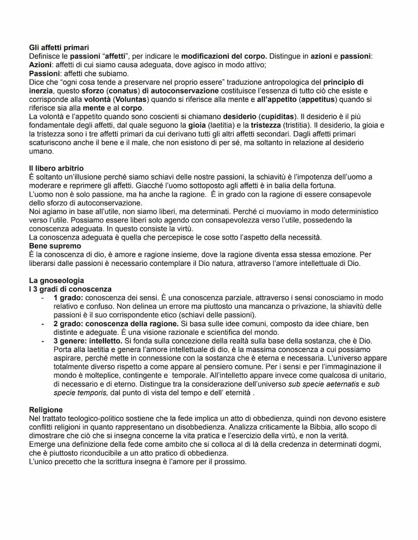 Spinoza
Concezione della filosofia
Scrive il Trattato sull'emendazione dell'intelletto. Rivela una concezione della filosofia come via verso