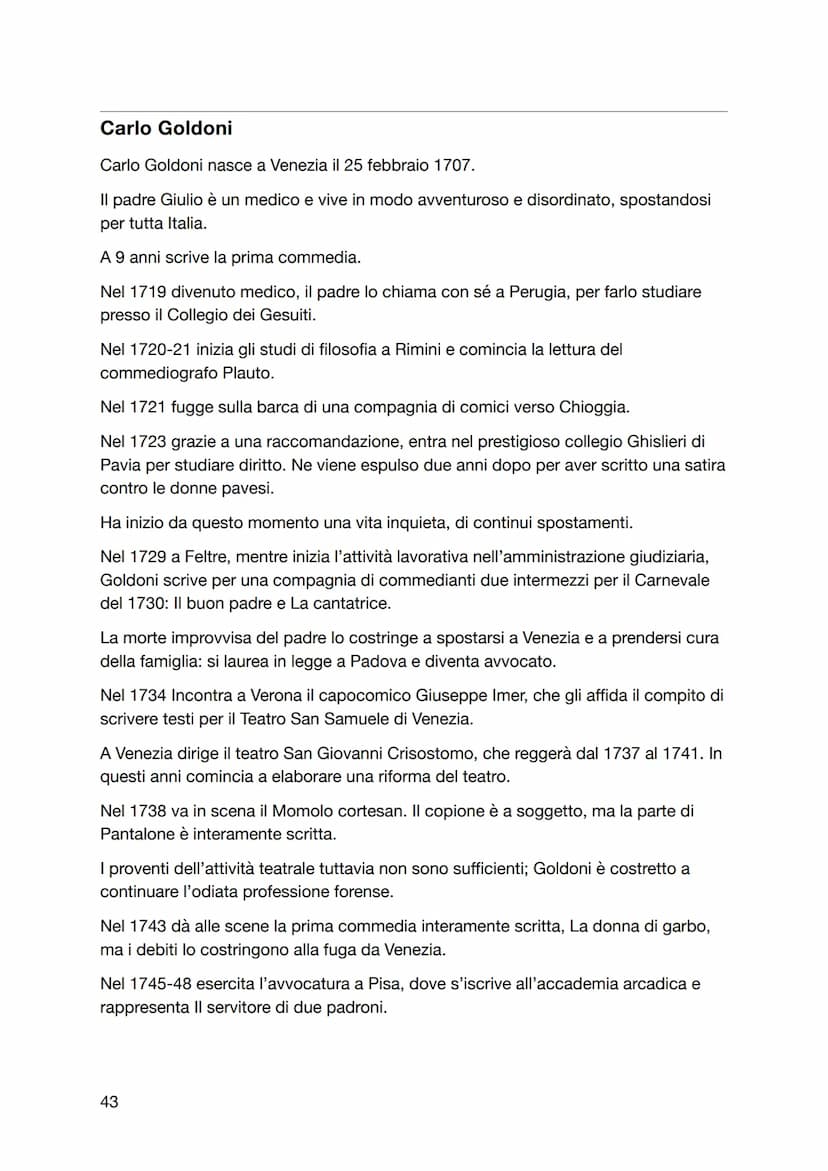 Il teatro
Il periodo che va dalla fine del Cinquecento al Settecento segna in Europa il trionfo
del teatro.
Esso nasce e si afferma nella pr