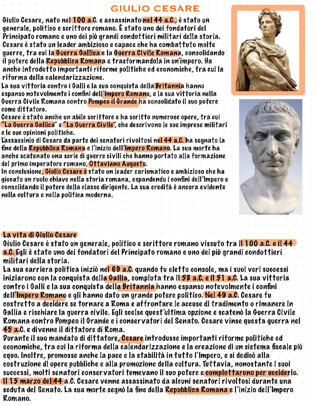 giulio Cesare: tutto quello che c’è da sapere 