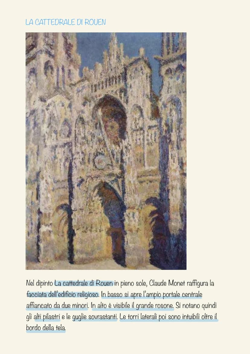 CLAUDE MONET
Claude Monet nasce a Parigi nel 1840 e a soli cinque anni si trasferisce con la
famiglia a Le Havre. A quindici anni si avvicin