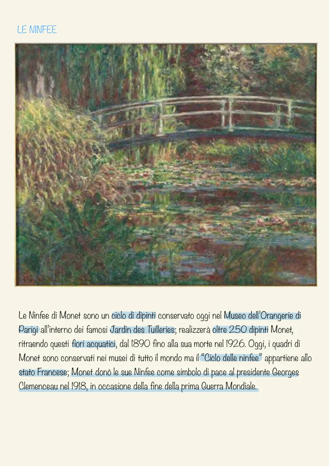 CLAUDE MONET
Claude Monet nasce a Parigi nel 1840 e a soli cinque anni si trasferisce con la
famiglia a Le Havre. A quindici anni si avvicin