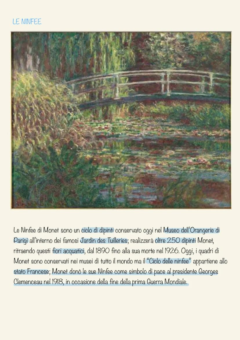 CLAUDE MONET
Claude Monet nasce a Parigi nel 1840 e a soli cinque anni si trasferisce con la
famiglia a Le Havre. A quindici anni si avvicin