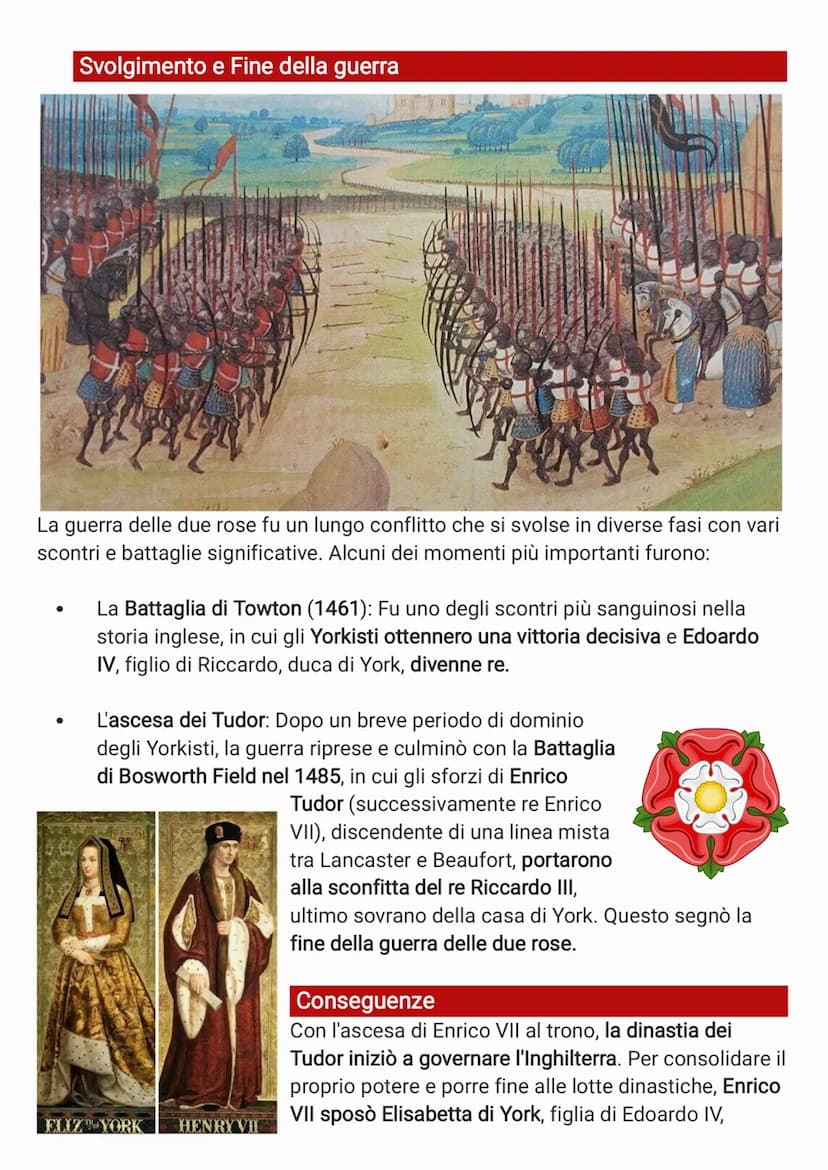 LA GUERRA DELLE DUE ROSE
La guerra delle due rose (War of the Roses) fu un conflitto
dinastico che ebbe luogo in Inghilterra durante il tard