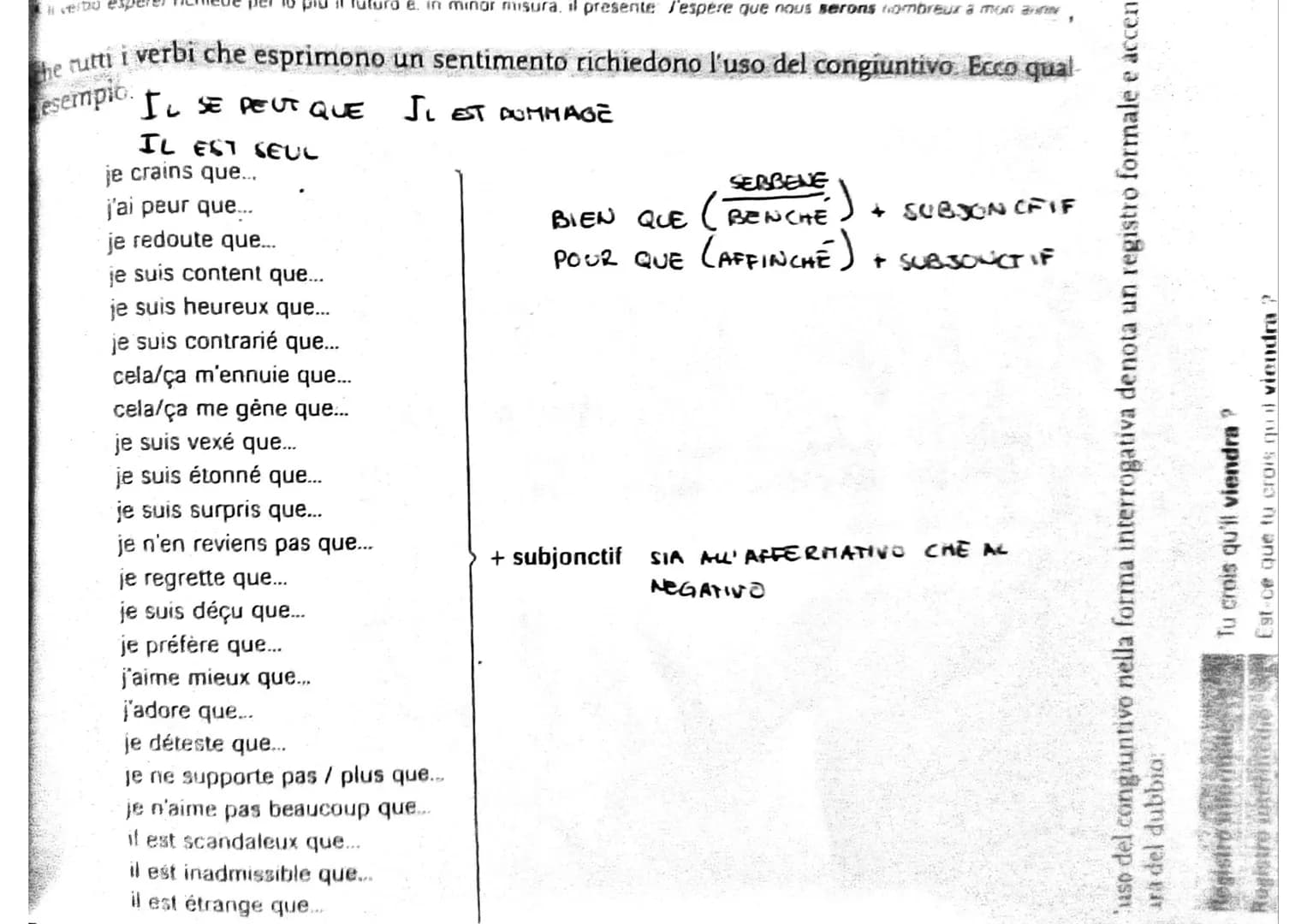 Formazione del congiuntivo
→ terza persone singolari e la terza persona plurale (je, tu, il, ils) formano con la radice della terza
persona 