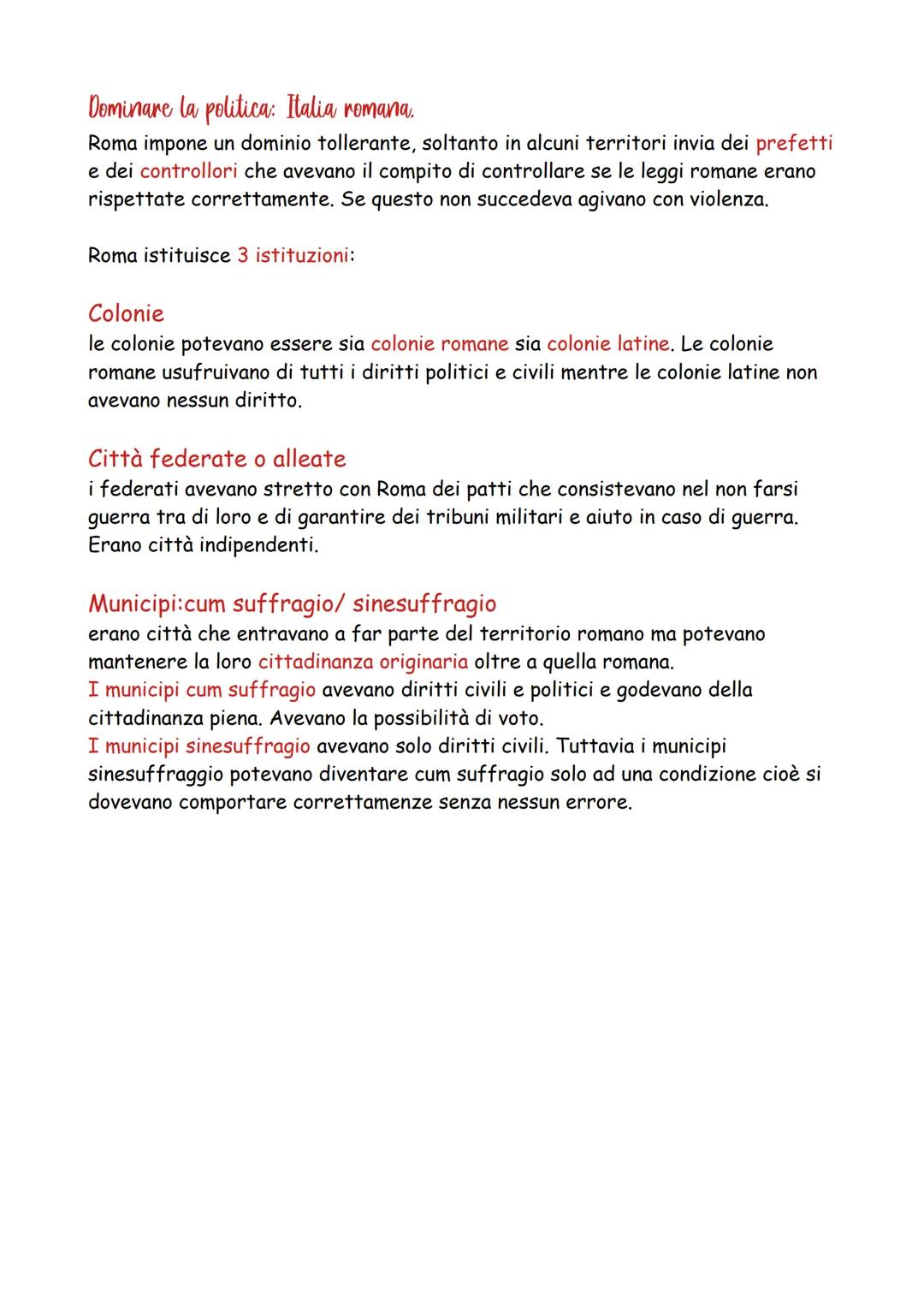 # L'espansione di Roma

contemporaneamente al conflitto interno continuavano ad esserci lotte tra
popoli esterni. Roma ormai ha il dominio s