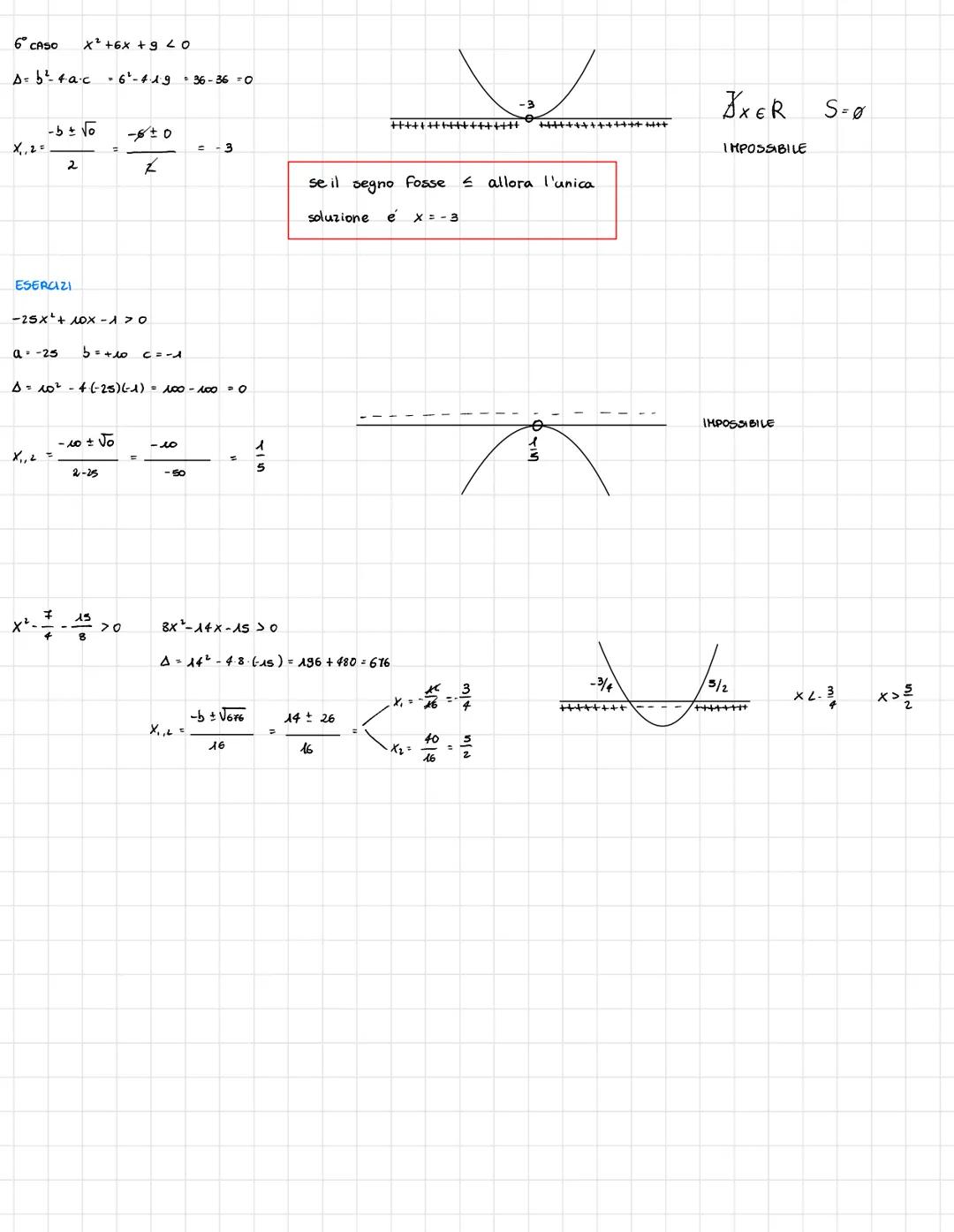 Disequazioni
Dati 3.
numeri
A, B, C
disuguaglianza riconducibile ad
x² + 3x + 2 <0
2° grado
reali
PASSO risolvere l'equazione corrispondente