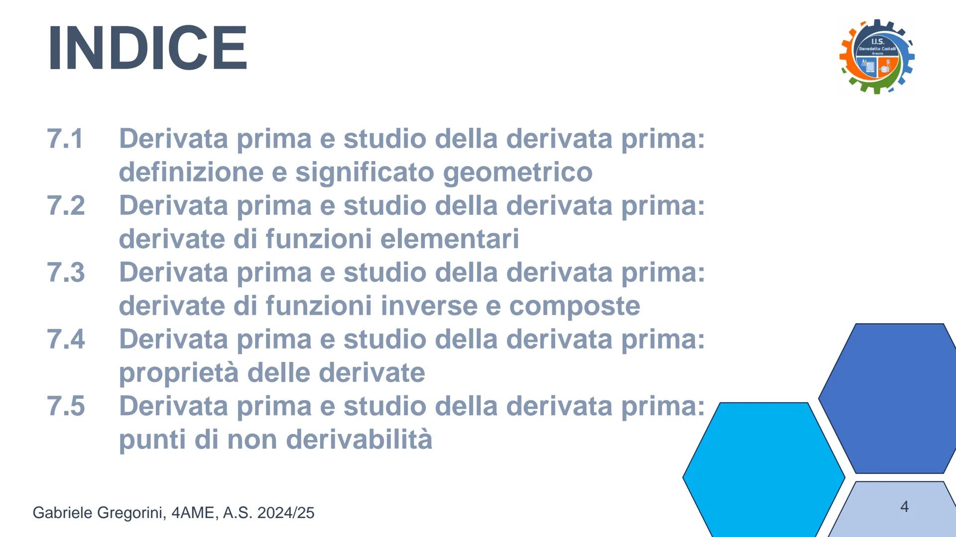 --- OCR Start ---
STUDIO DI FUNZIONE
Teoria, teoremi e dimostrazioni
Gabriele Gregorini, 4AME, A.S. 2024/25
I.I.S.
Benedetto Castalli
Bresci