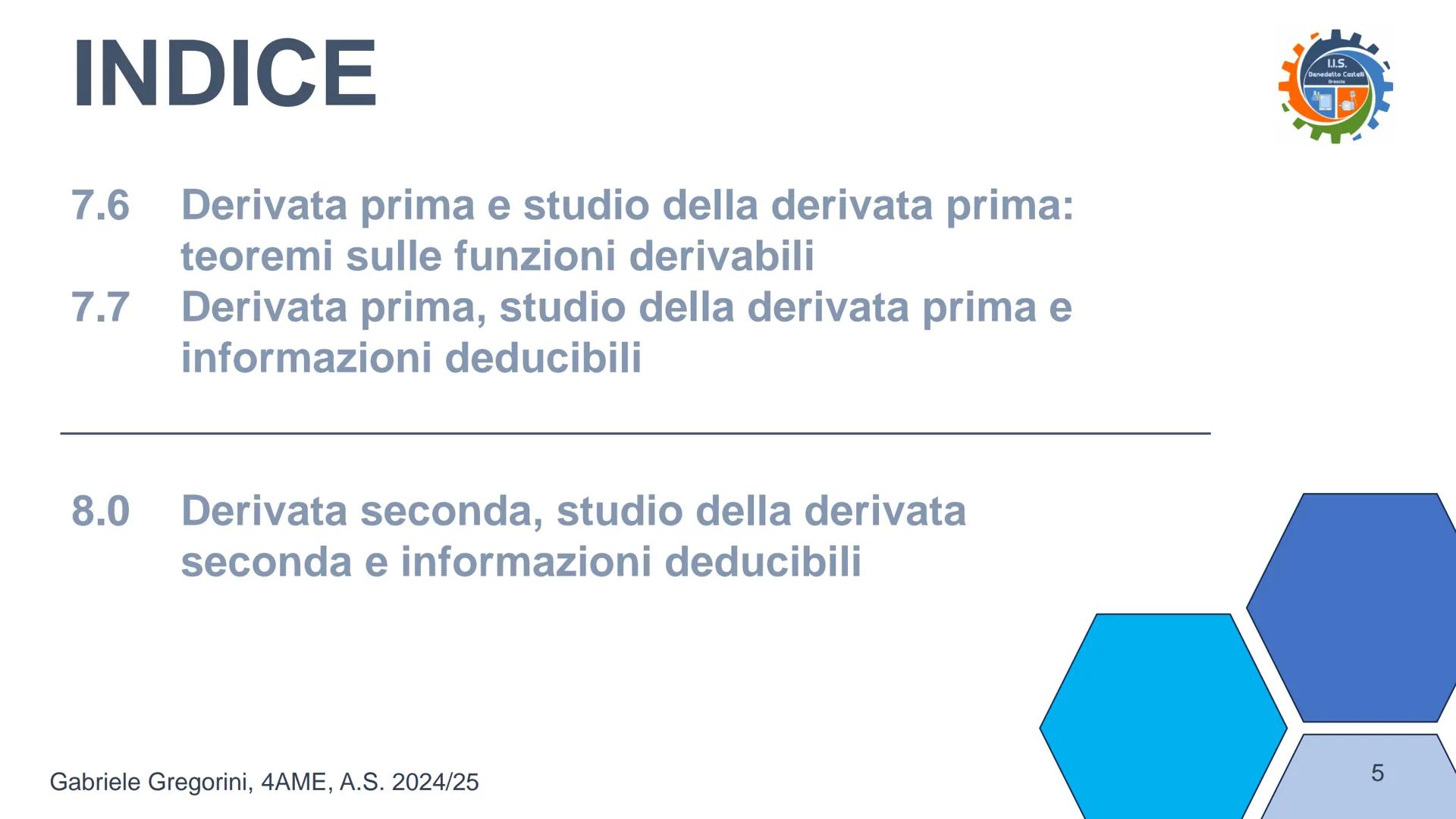 --- OCR Start ---
STUDIO DI FUNZIONE
Teoria, teoremi e dimostrazioni
Gabriele Gregorini, 4AME, A.S. 2024/25
I.I.S.
Benedetto Castalli
Bresci