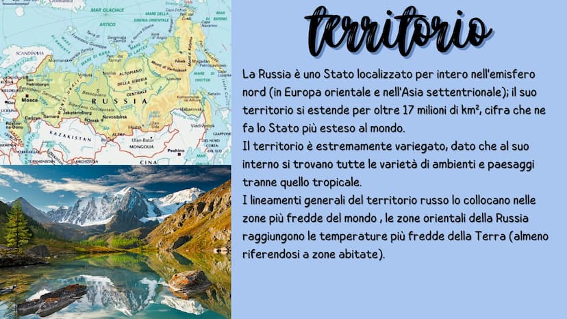 Russia
lo stato più grande
dell'mondo
OMY
inaass
AVA
KO carta d'identità
Stato: Federazione Russa
Lingua: russo
Moneta: Rublo russo
Capitale