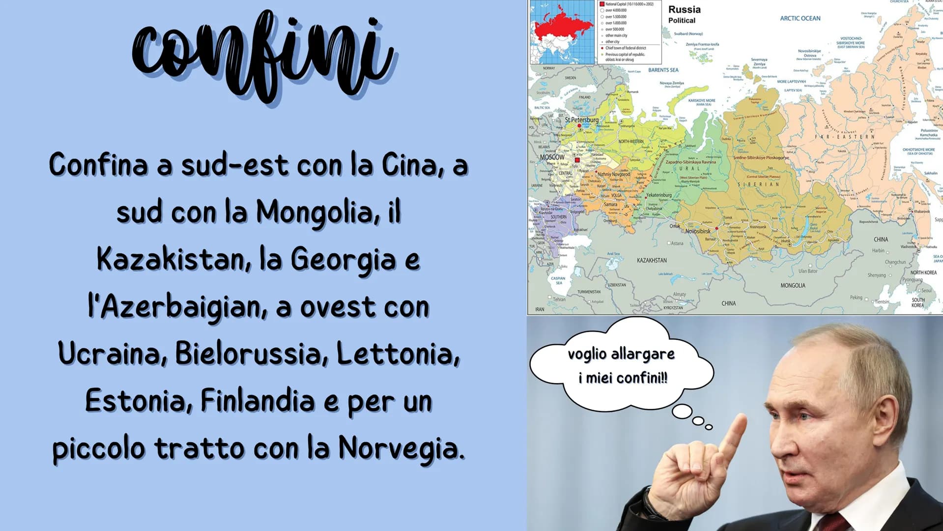 Russia
lo stato più grande
dell'mondo
OMY
inaass
AVA
KO carta d'identità
Stato: Federazione Russa
Lingua: russo
Moneta: Rublo russo
Capitale