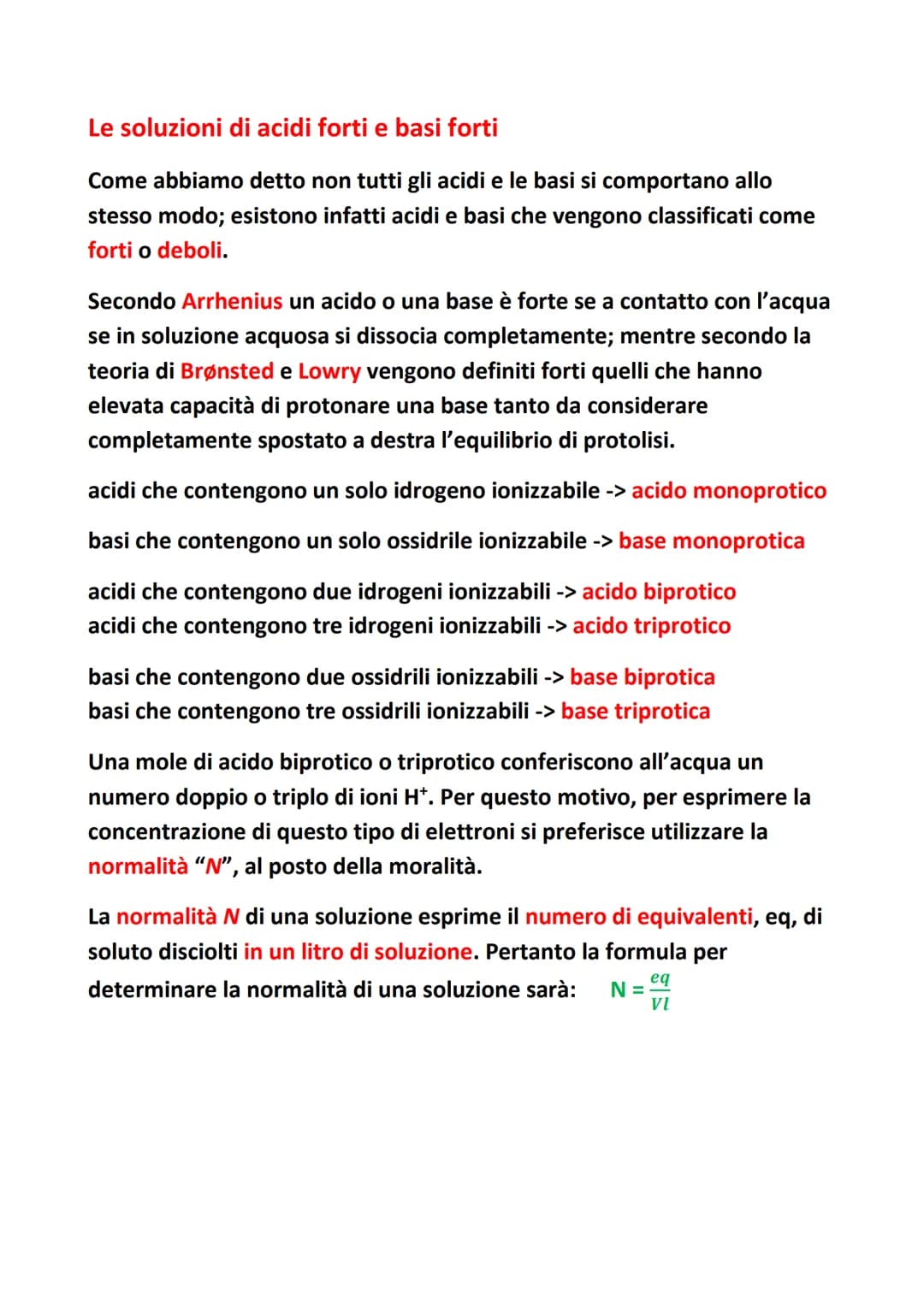 Gli acidi e le basi
Quando prepariamo una spremuta d'arancia, aggiungiamo dell'aceto
all'insalata o serviamo un bicchiere di vino, stiamo in