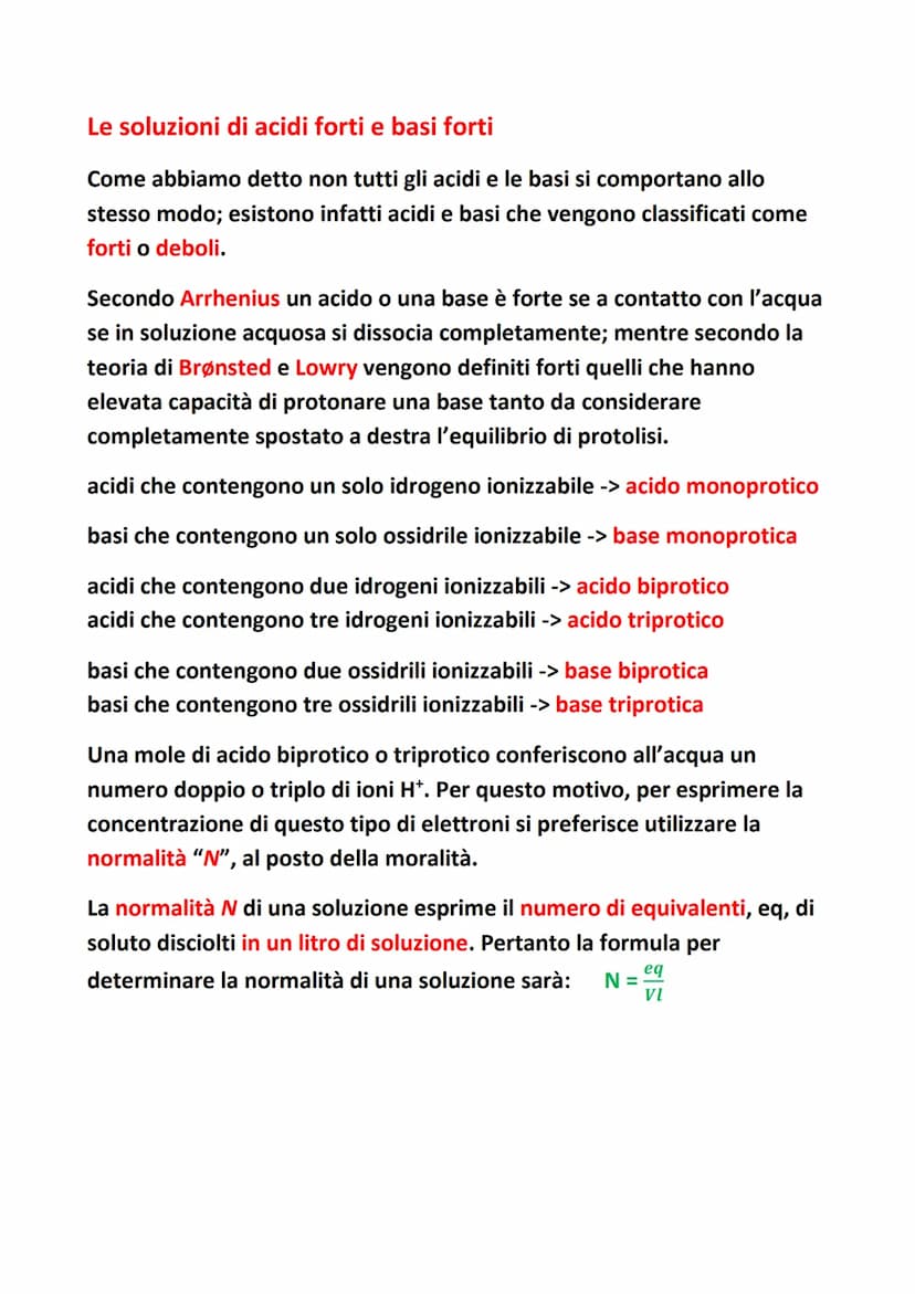 Gli acidi e le basi
Quando prepariamo una spremuta d'arancia, aggiungiamo dell'aceto
all'insalata o serviamo un bicchiere di vino, stiamo in