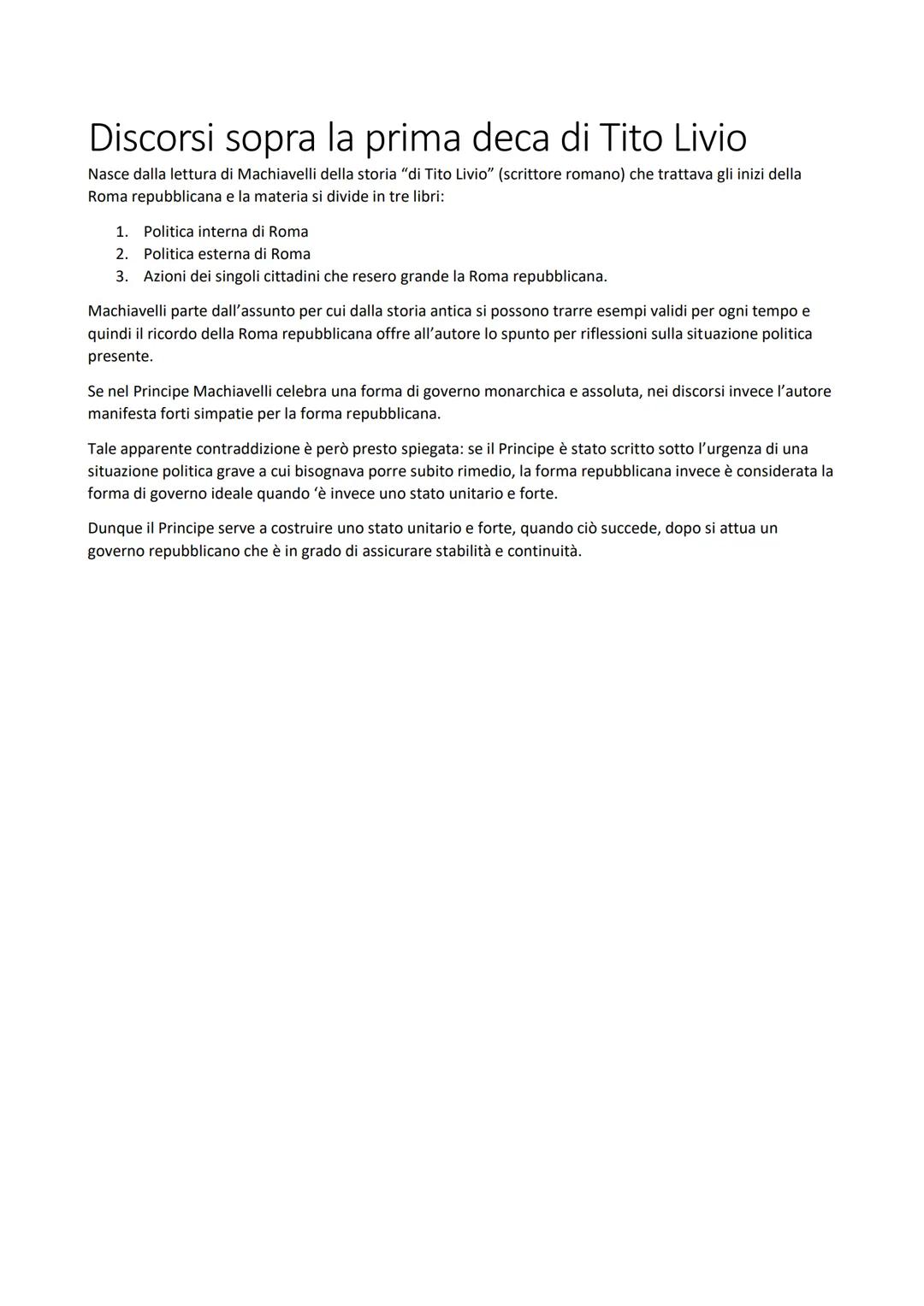 Machiavelli
Nasce il 3 maggio 1469. Appartiene alla fazione antimedicea e per questo ridotto in
povertà. Non frequentò per questo l'universi