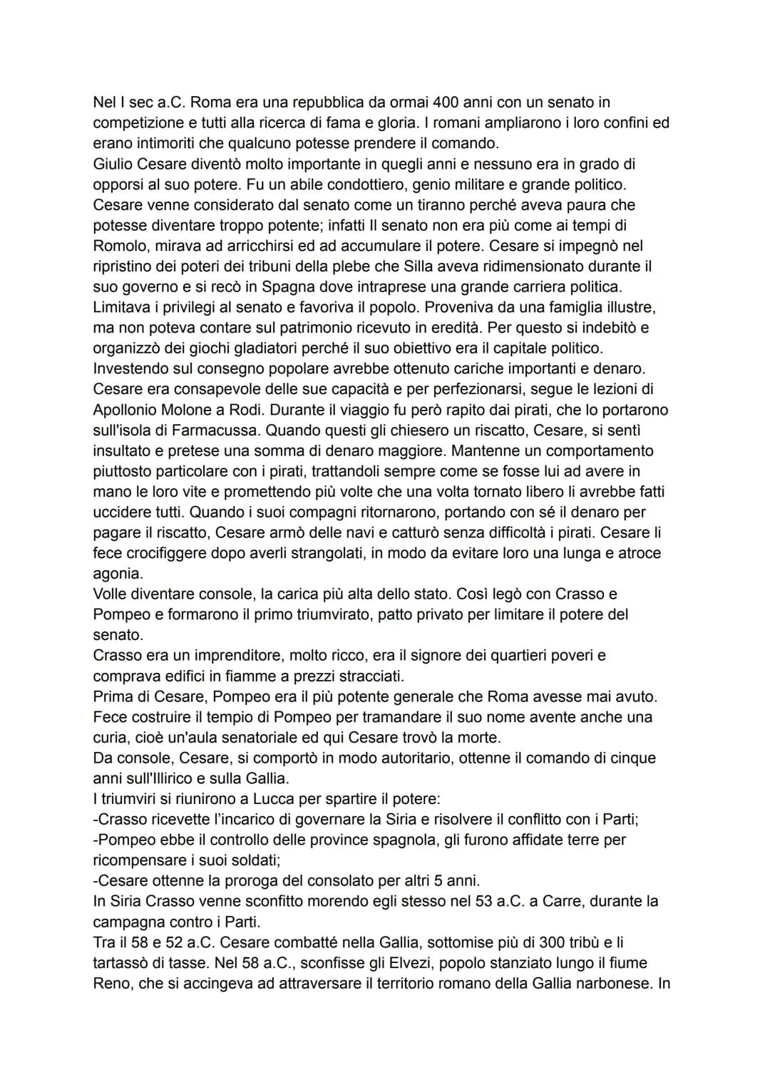 
<p>Nel I secolo a.C., Roma era una repubblica da ormai 400 anni, con un senato in competizione e tutti alla ricerca di fama e gloria. I rom