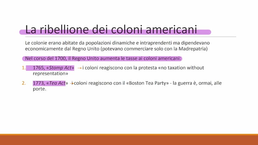 RIVOLUZIONE
AMERICANA
PP. 214 - Le colonie britanniche del Nord
America
Nelle 13 colonie inglesi del Nord America abitavano circa 2 milioni 