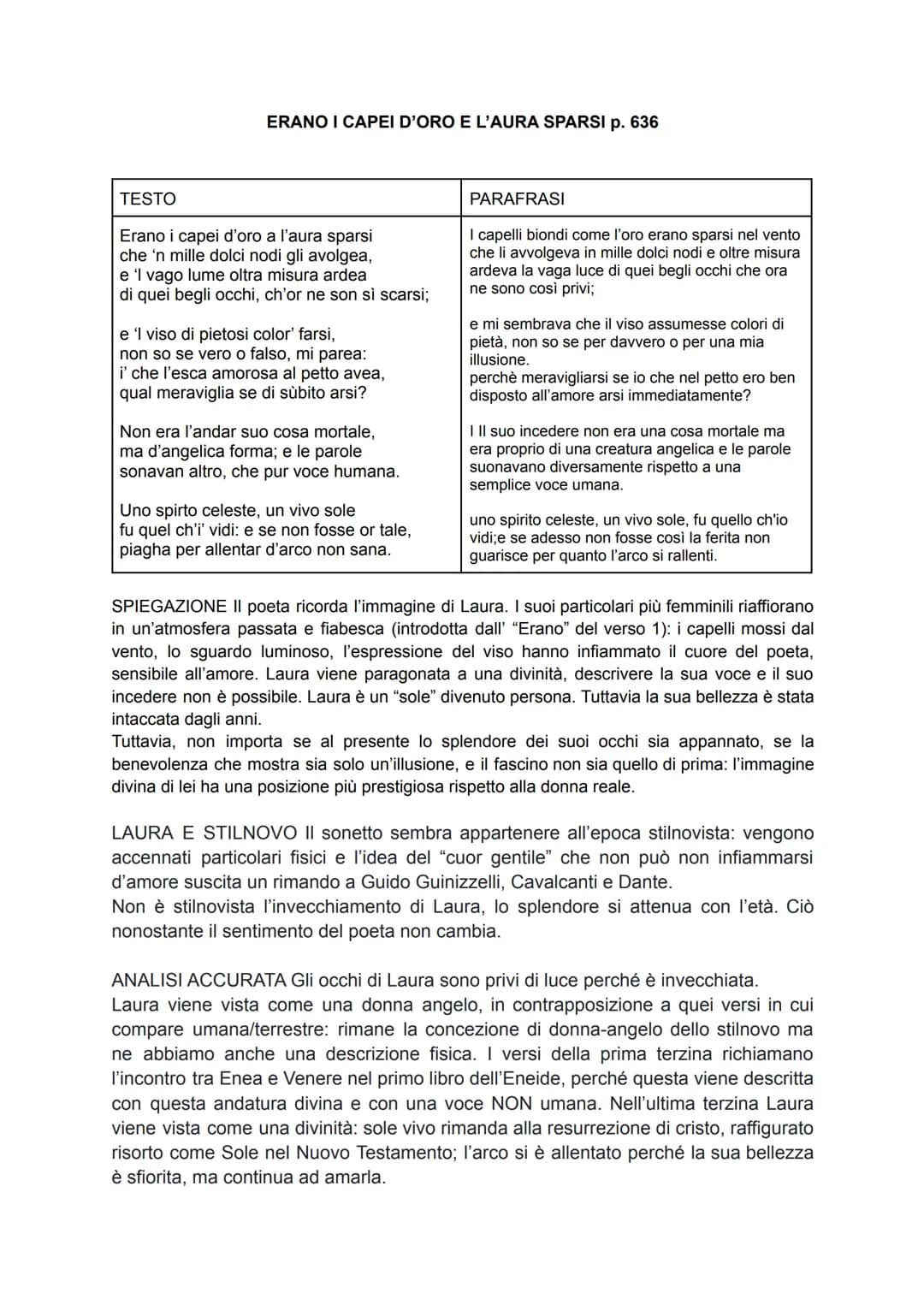 ERANO I CAPEI D'ORO E L'AURA SPARSI p. 636
TESTO
Erano i capei d'oro a l'aura sparsi
che 'n mille dolci nodi gli avolgea,
e 'l vago lume olt