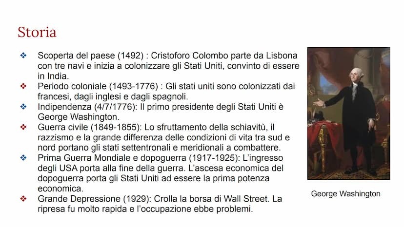 Stati Uniti d'America Carta d'identità
Nome completo: Stati Uniti d'America (United States of
America)
Capitale: Washington D.C.
Forma di go
