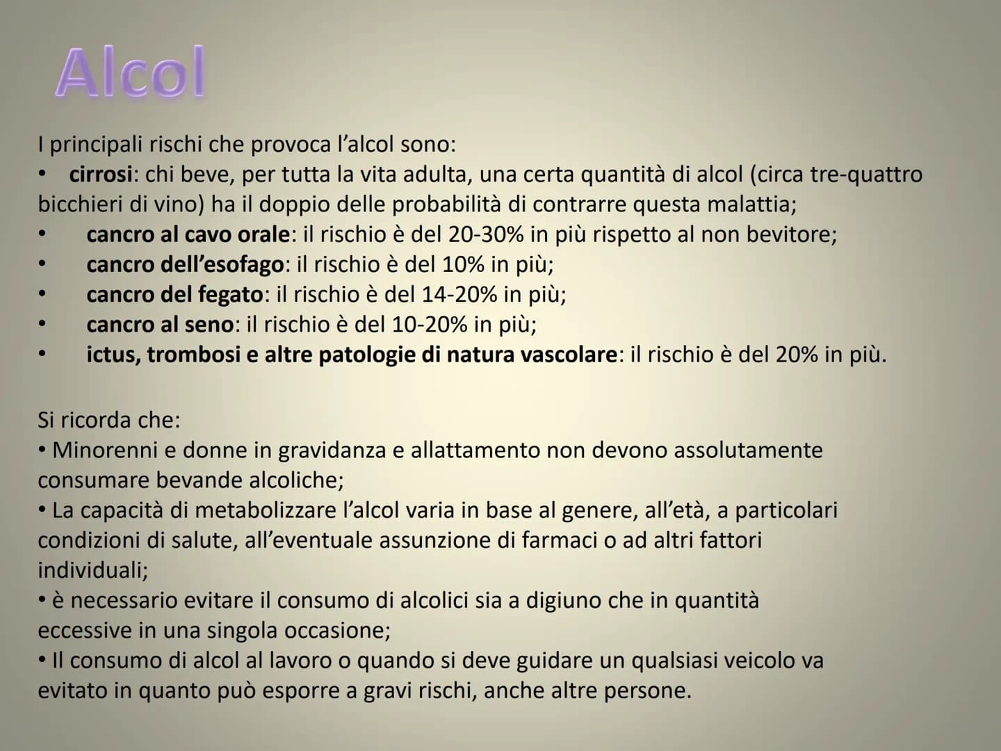 ALCOL E DROGHE
Prognt
Lucia Procopio 1B Le droghe
Secondo l'Organizzazione Mondiale della Sanità sono da
considerare sostanze stupefacenti t