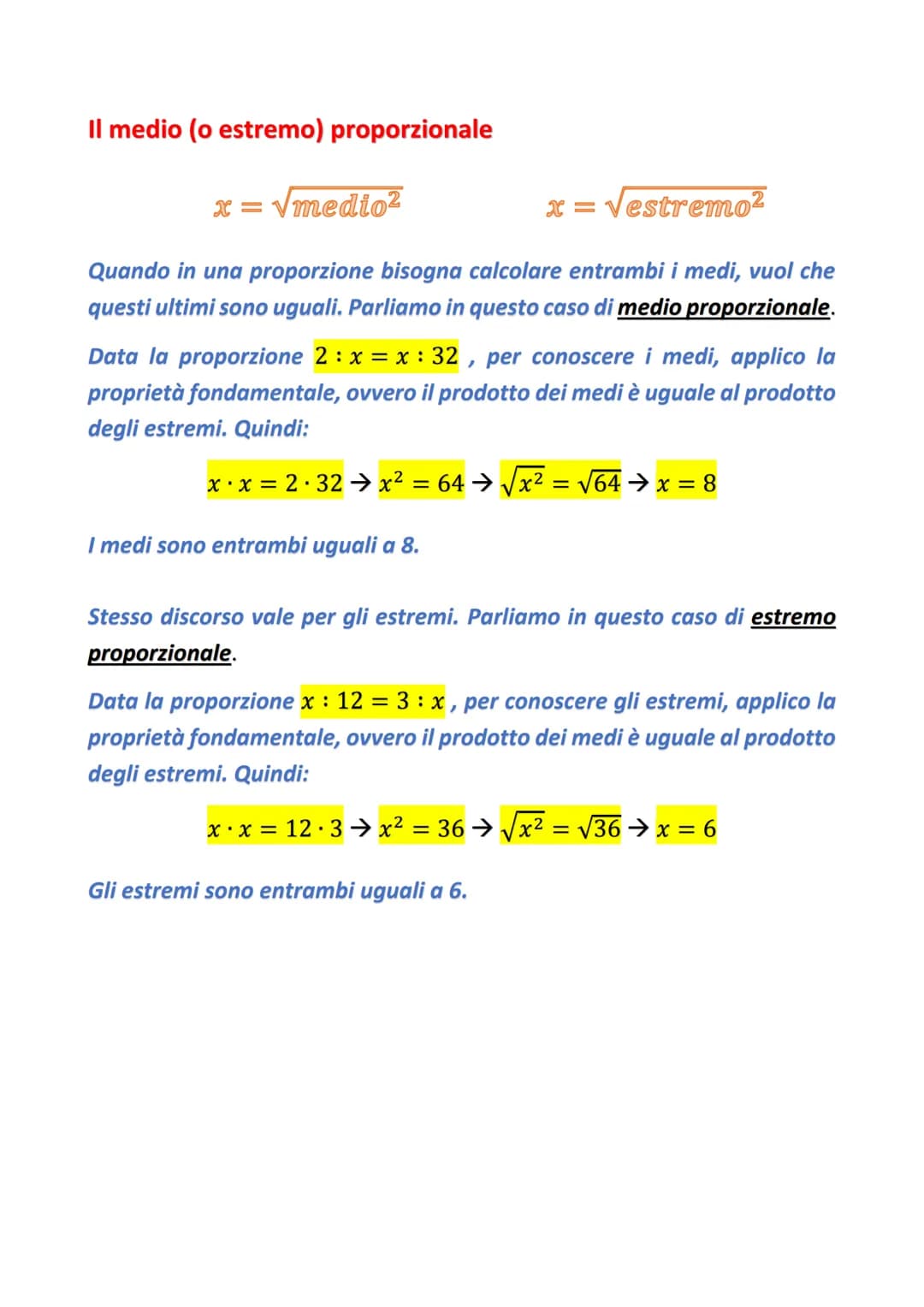 LE PROPORZIONI
Si dice proporzione un'uguaglianza fra due rapporti.
antecedente conseguente
antecedente conseguente
a
: b
= C:
medi
estremi
