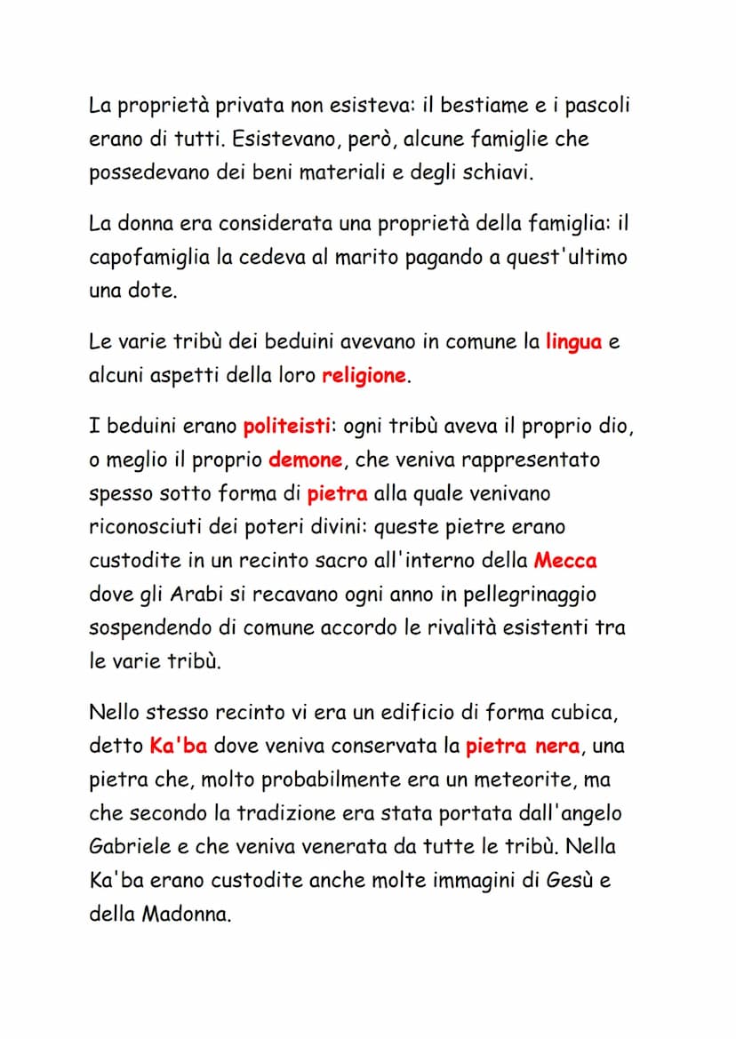 L'Islam
La civiltà araba nacque nella penisola arabica, una
penisola dalla forma di un trapezio, circondata ad ovest
dal Mar Rosso, a sud da