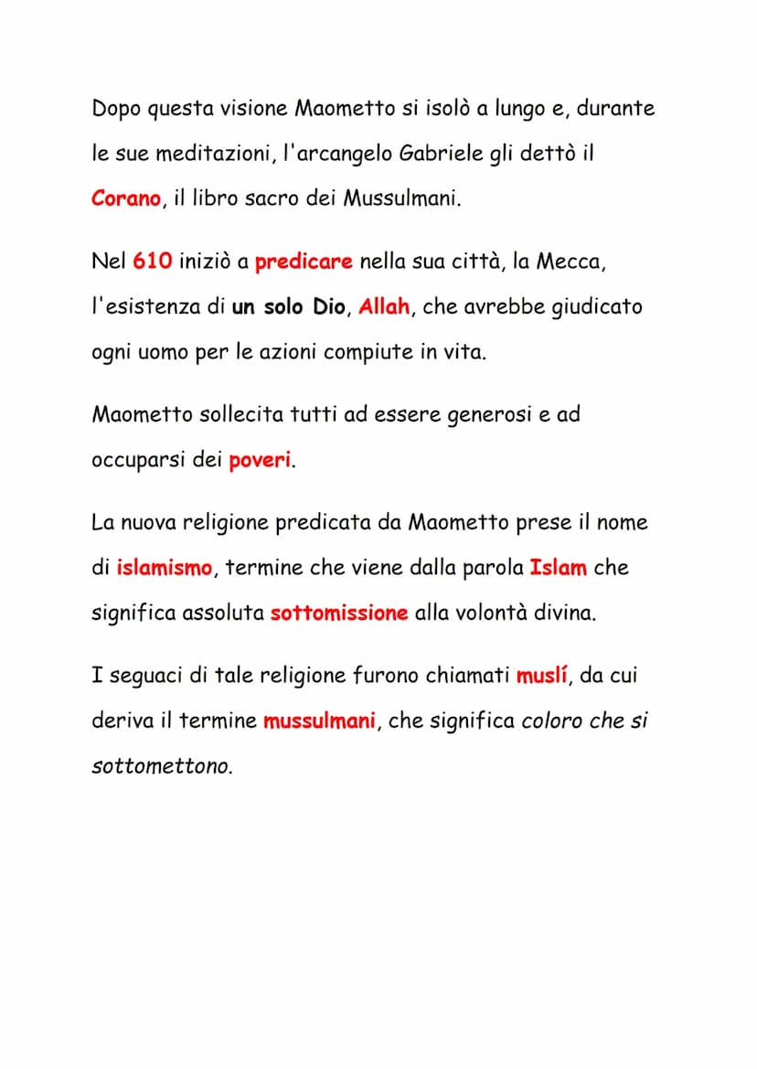 L'Islam
La civiltà araba nacque nella penisola arabica, una
penisola dalla forma di un trapezio, circondata ad ovest
dal Mar Rosso, a sud da