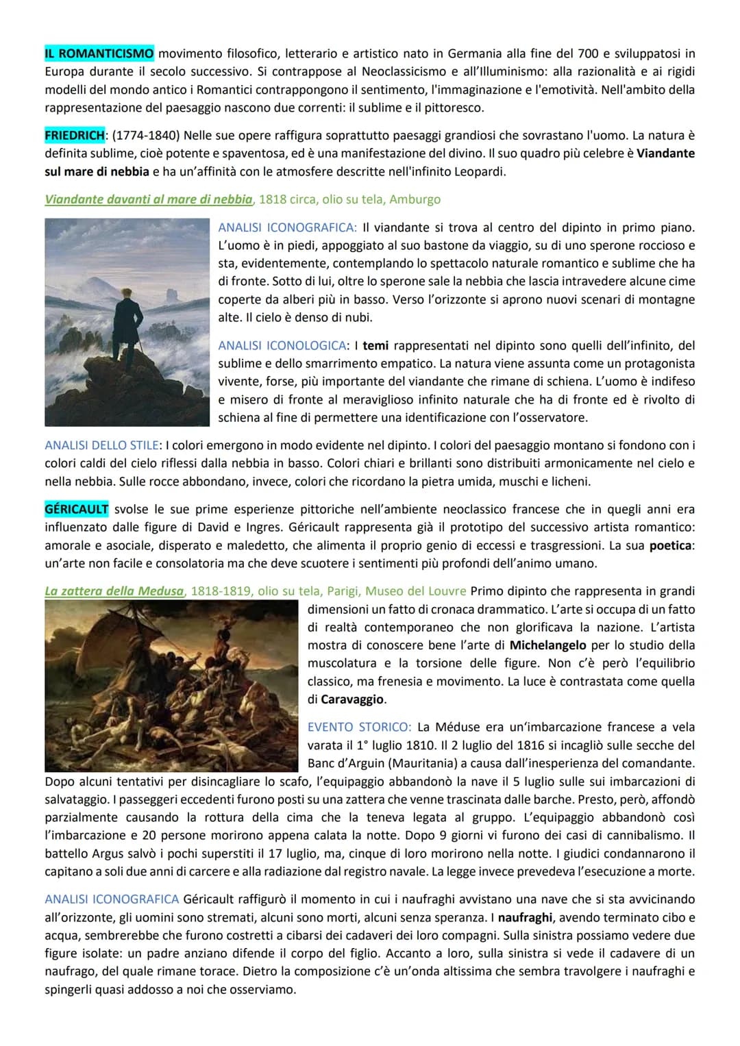 IL ROMANTICISMO movimento filosofico, letterario e artistico nato in Germania alla fine del 700 e sviluppatosi in
Europa durante il secolo s