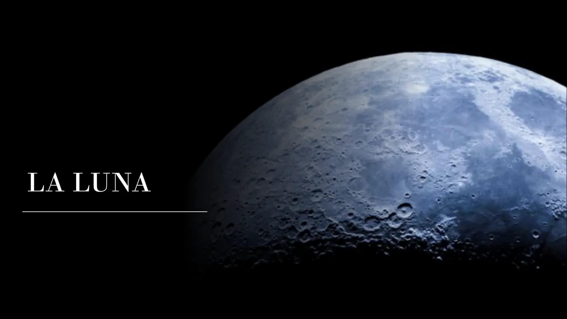 LA LUNA La Luna è l'unico satellite naturale
della Terra, è quasi sferica. Il suo
raggio è poco più di 1/4 di quello
terrestre e la sua mass