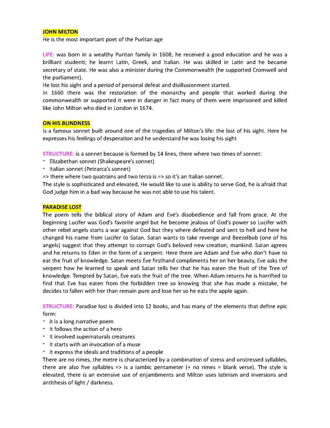 The Works of John Milton: Exploring His Life and Literary Contributions