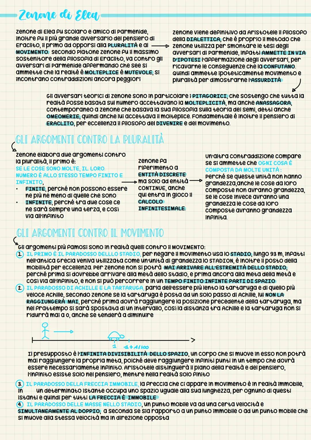 •Zenone di Elea
→
zenone di Elea fu scolaro e amico di Parmenide,
inoltre fu il più grande avversario del pensiero di
Eraclito, il primo ad 