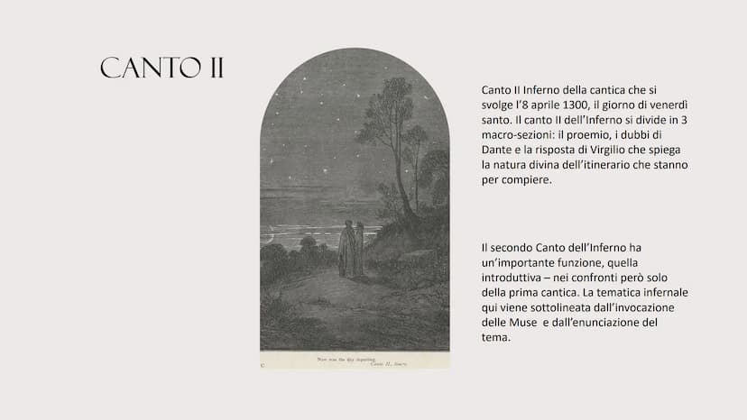 INFERNO
I & II CANTO
DANTE ALIGHIERI CANTO I CANTO 1
Il I canto dell'inferno di Dante Alighieri ha una doppia funzione: apre la
prima cantic