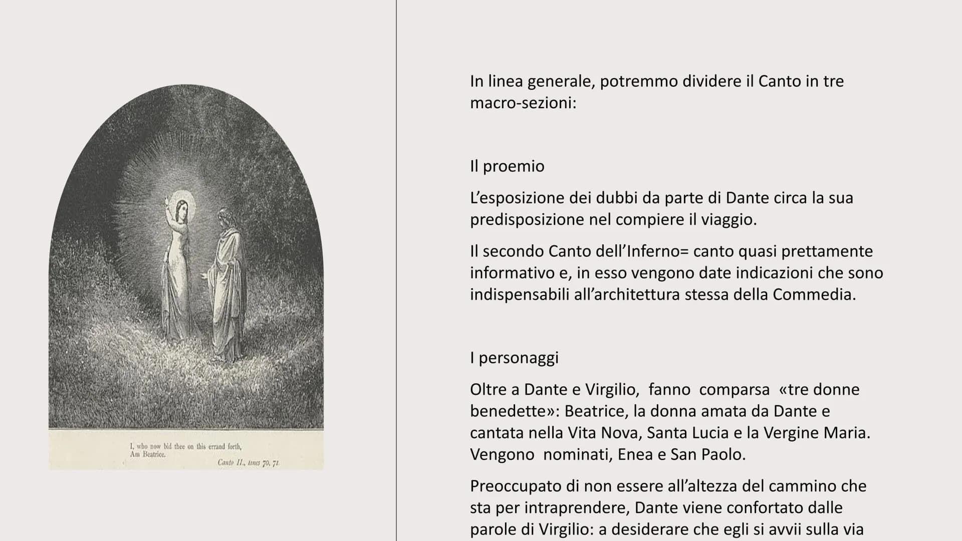 INFERNO
I & II CANTO
DANTE ALIGHIERI CANTO I CANTO 1
Il I canto dell'inferno di Dante Alighieri ha una doppia funzione: apre la
prima cantic