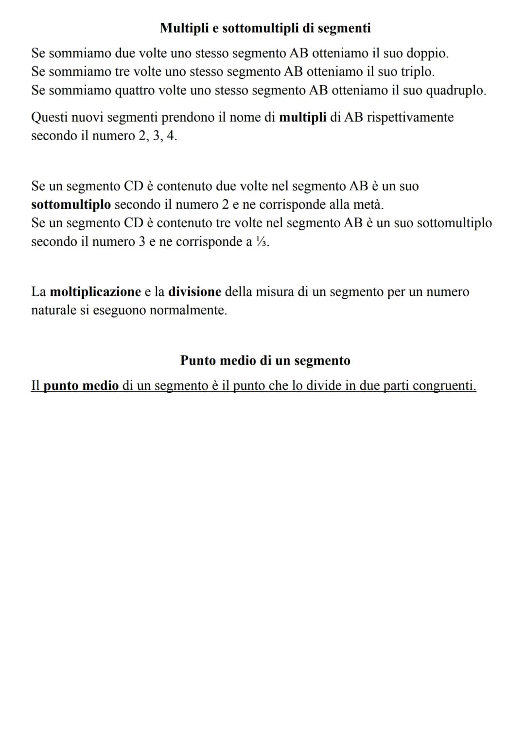 I SEGMENTI
Il segmento è una parte di linea retta delimitata da 2 punti A e B chiamati ESTREMI.
r
(
Due segmenti che hanno un estremo in com