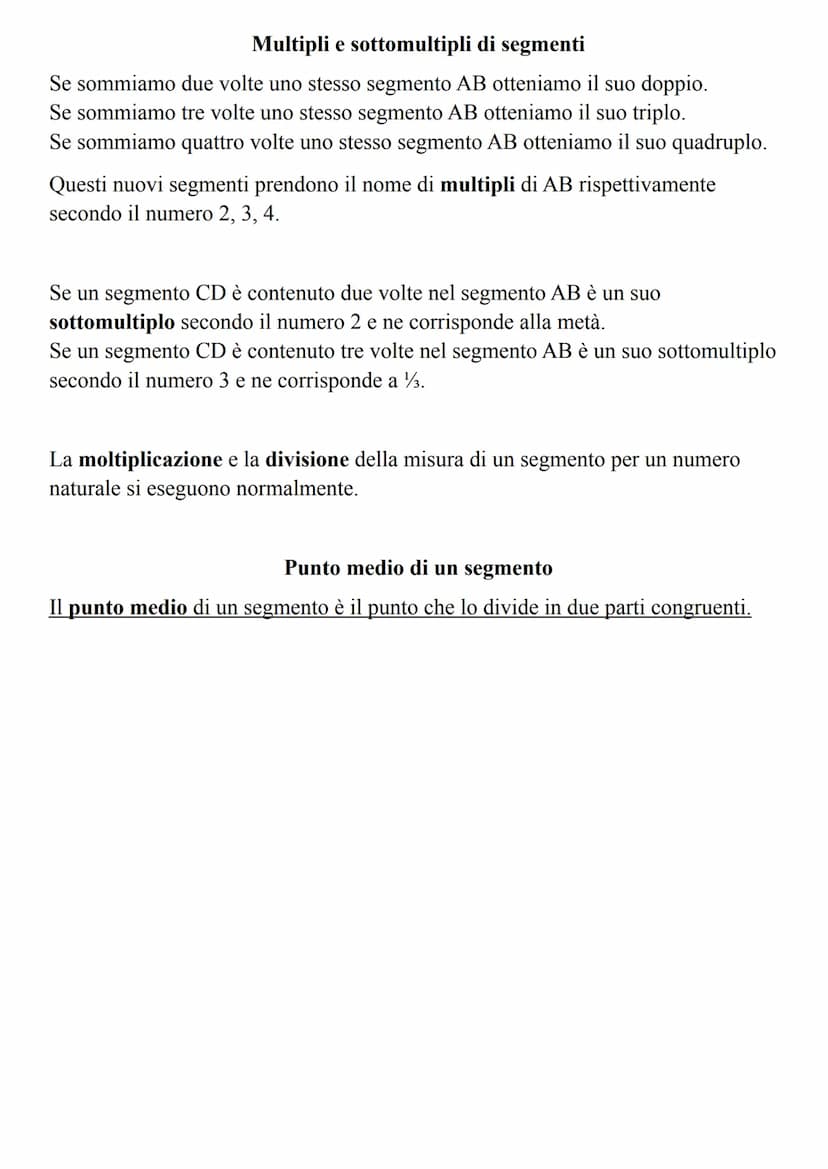 I SEGMENTI
Il segmento è una parte di linea retta delimitata da 2 punti A e B chiamati ESTREMI.
r
(
Due segmenti che hanno un estremo in com